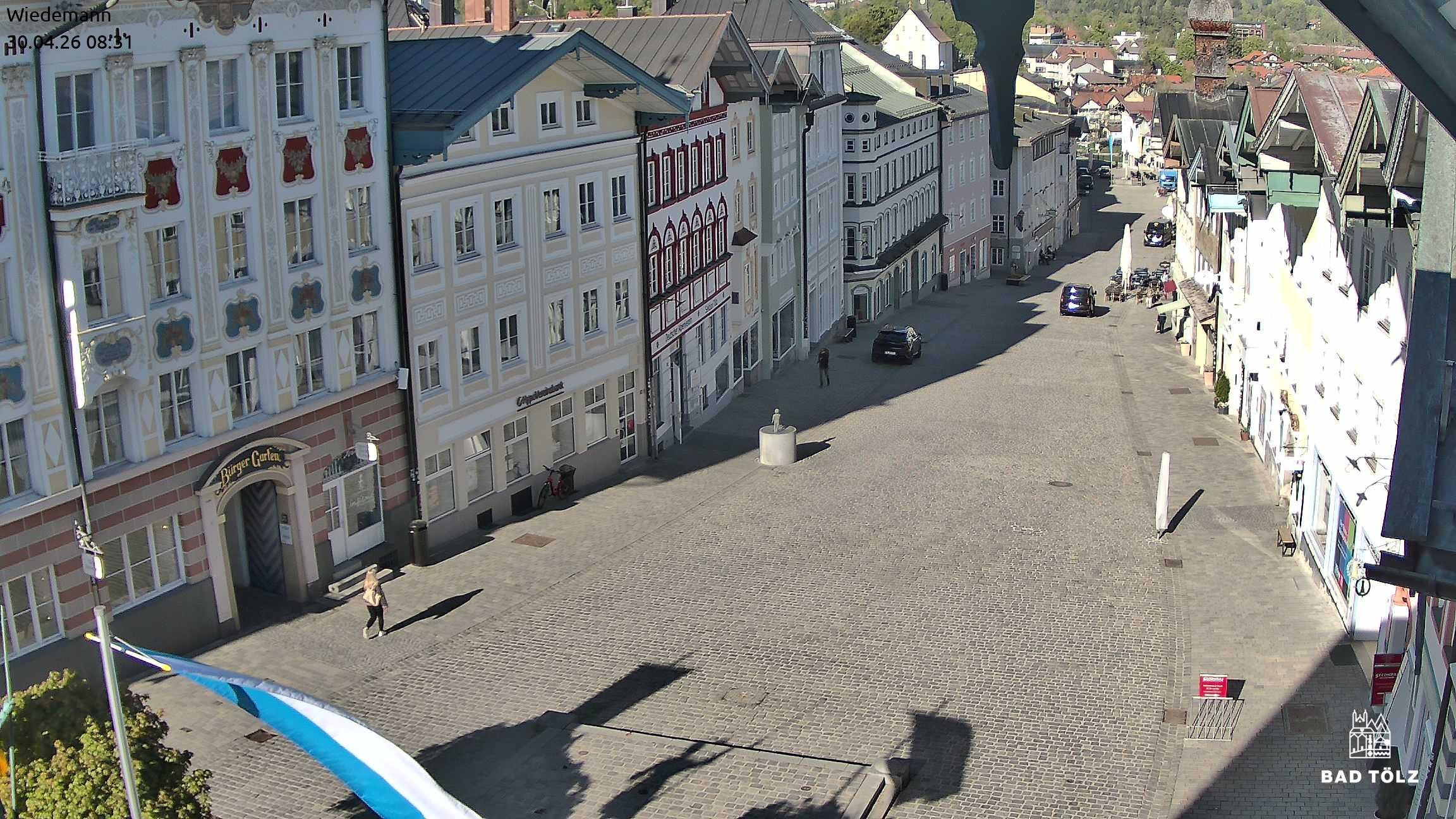 Archiv Foto Webcam Obere Marktstraße Bad Tölz