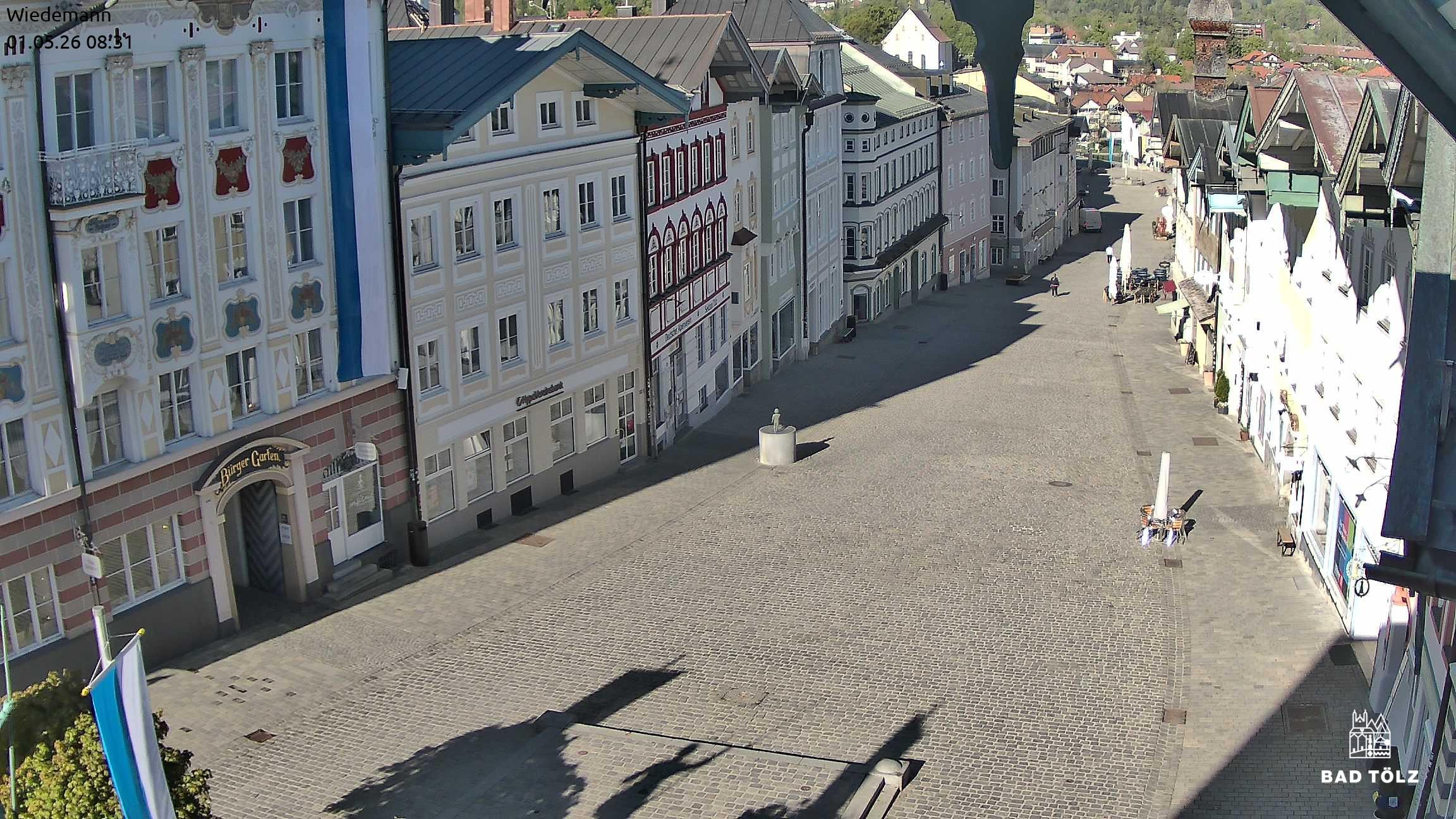 Archiv Foto Webcam Obere Marktstraße Bad Tölz