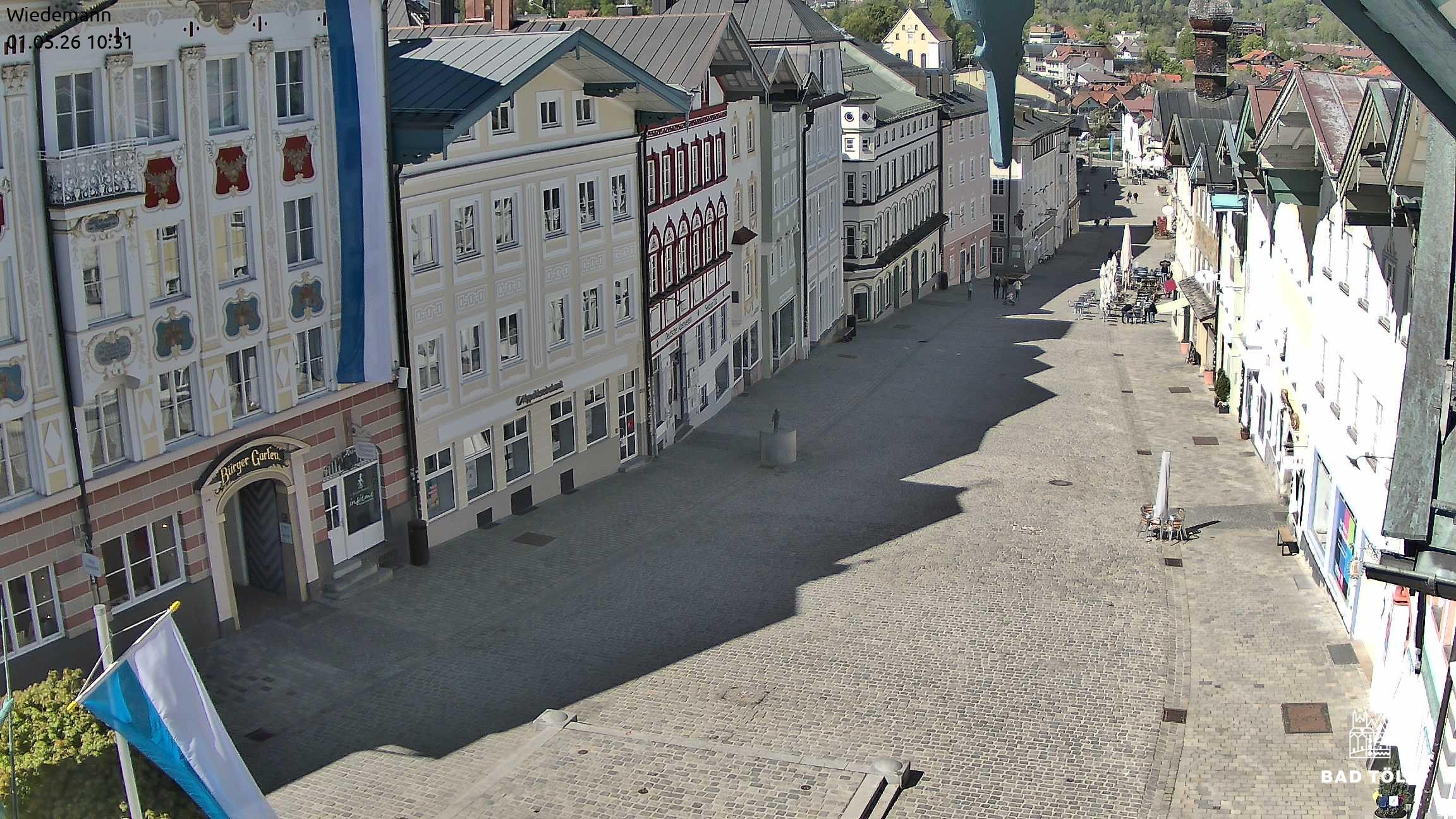 Archiv Foto Webcam Obere Marktstraße Bad Tölz