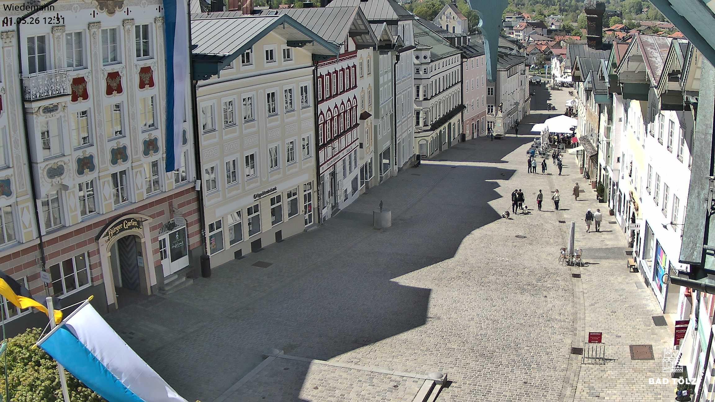 Archiv Foto Webcam Obere Marktstraße Bad Tölz