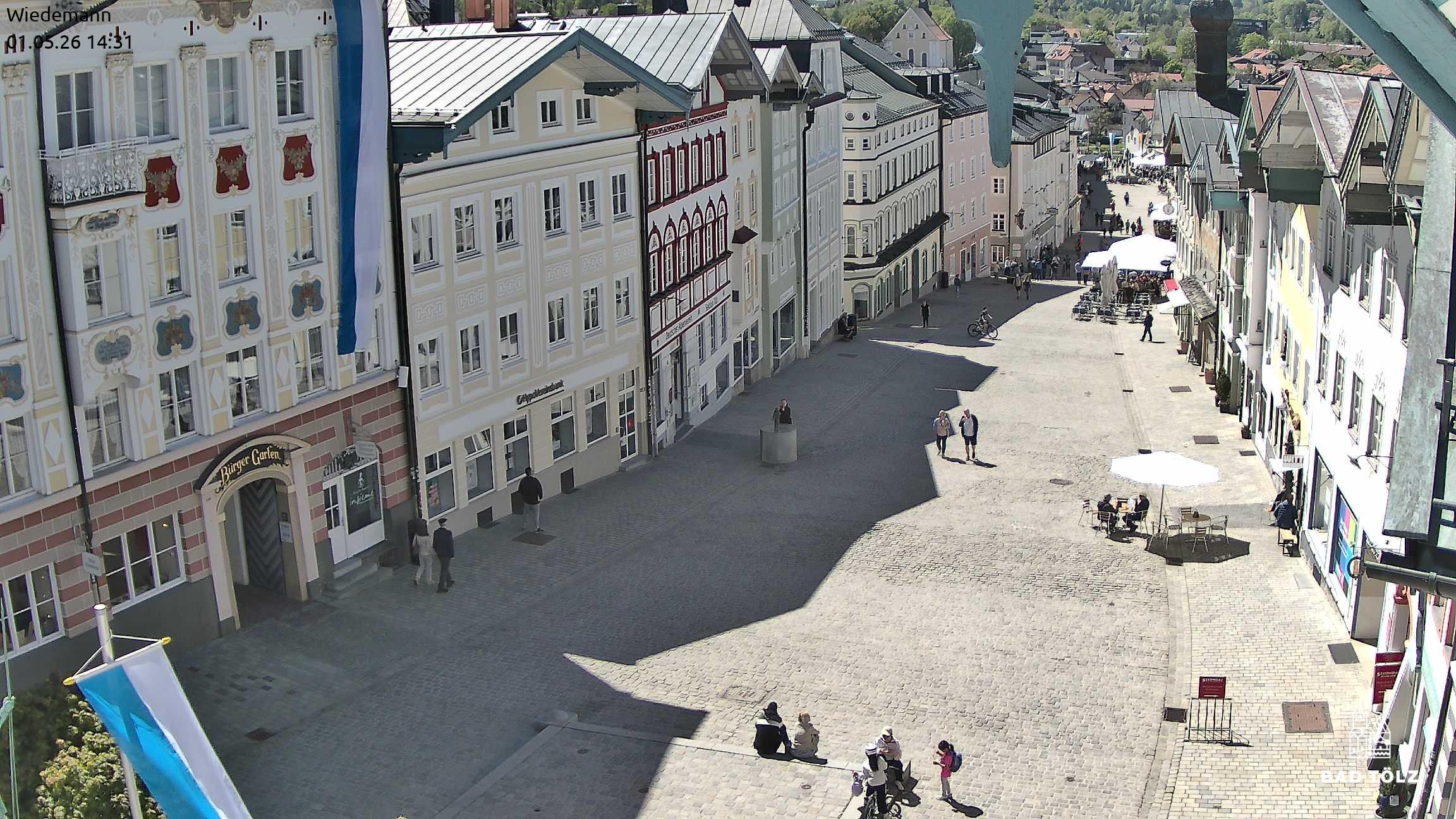 Archiv Foto Webcam Obere Marktstraße Bad Tölz