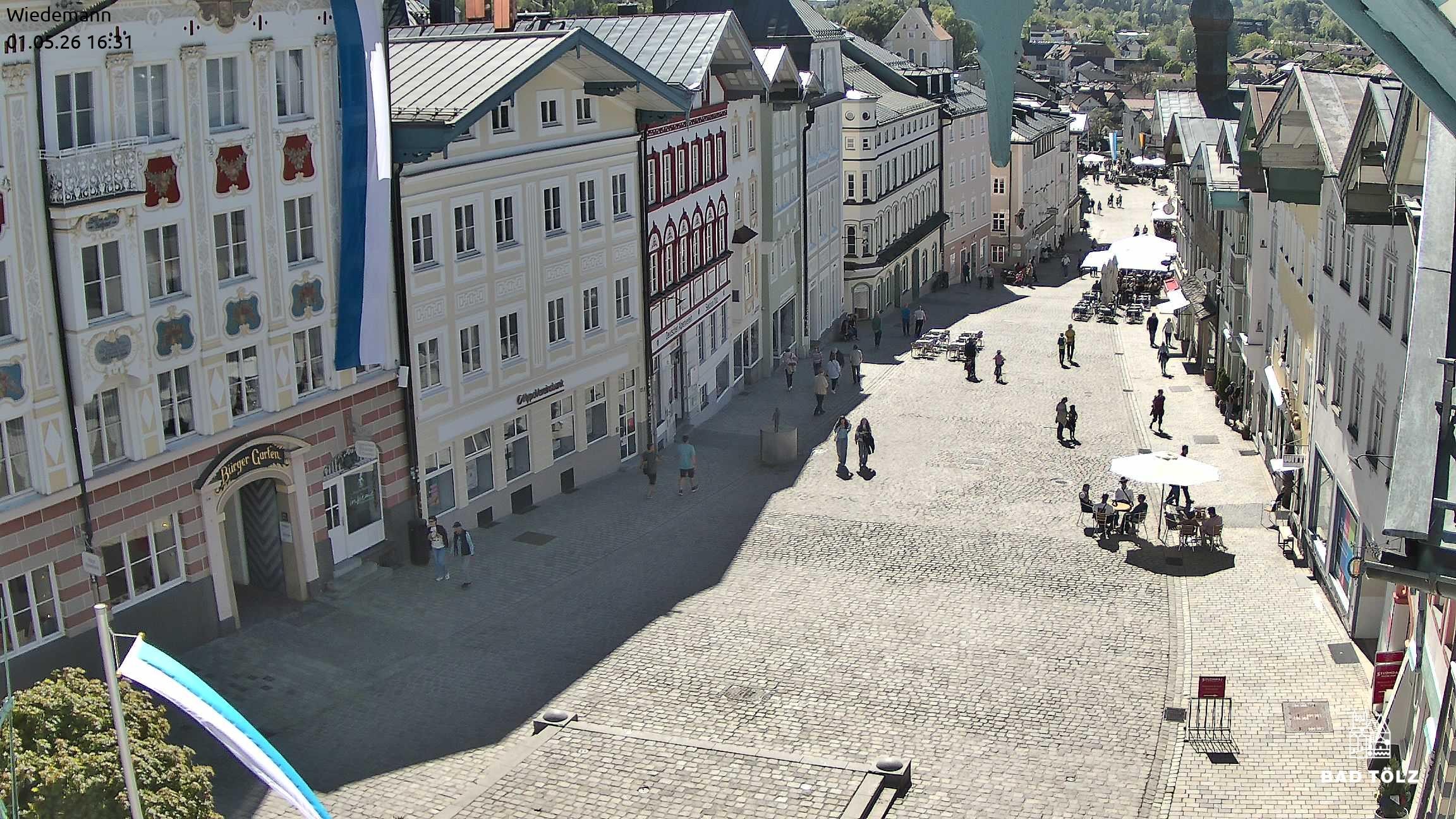 Archiv Foto Webcam Obere Marktstraße Bad Tölz