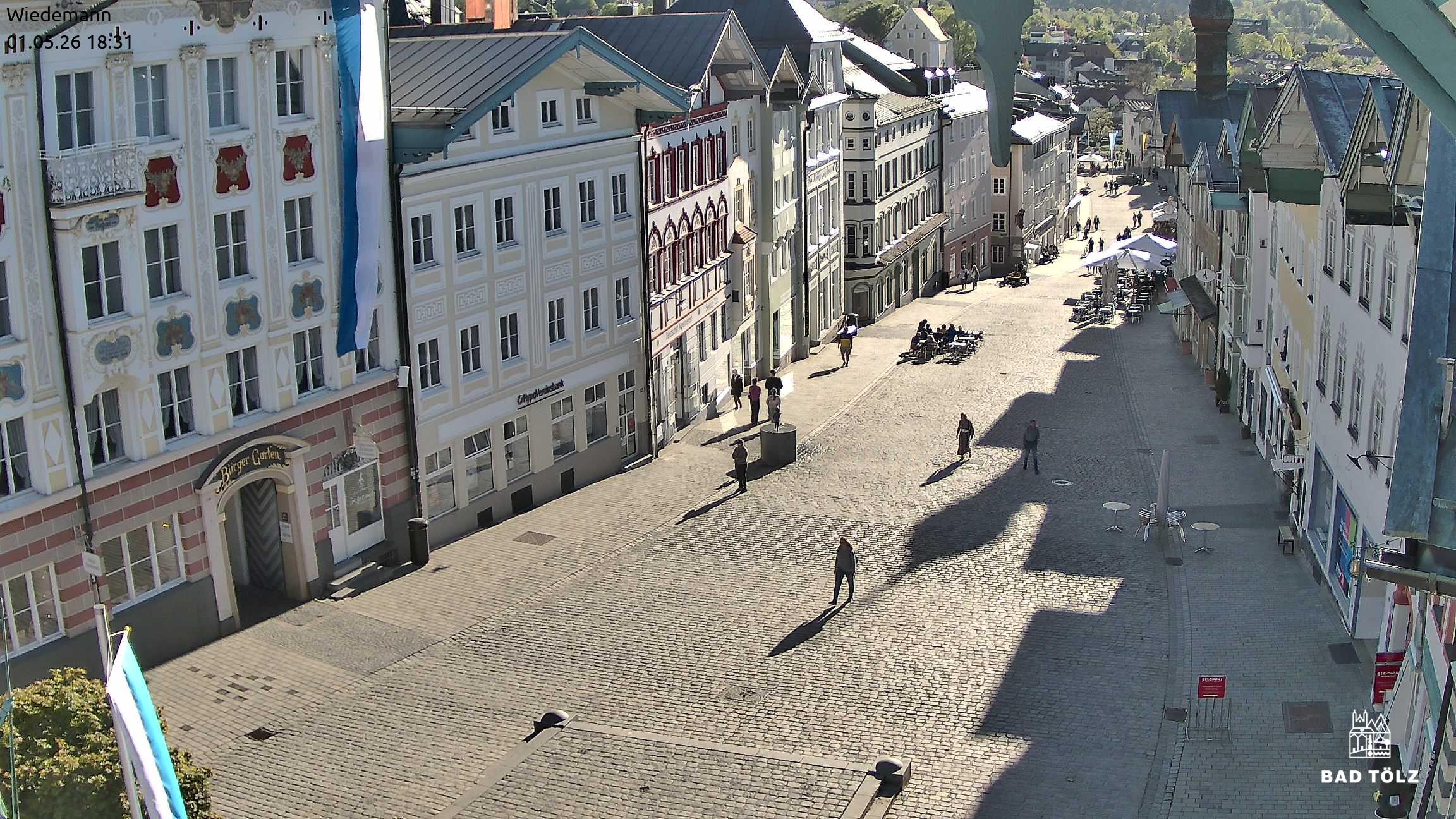 Archiv Foto Webcam Obere Marktstraße Bad Tölz