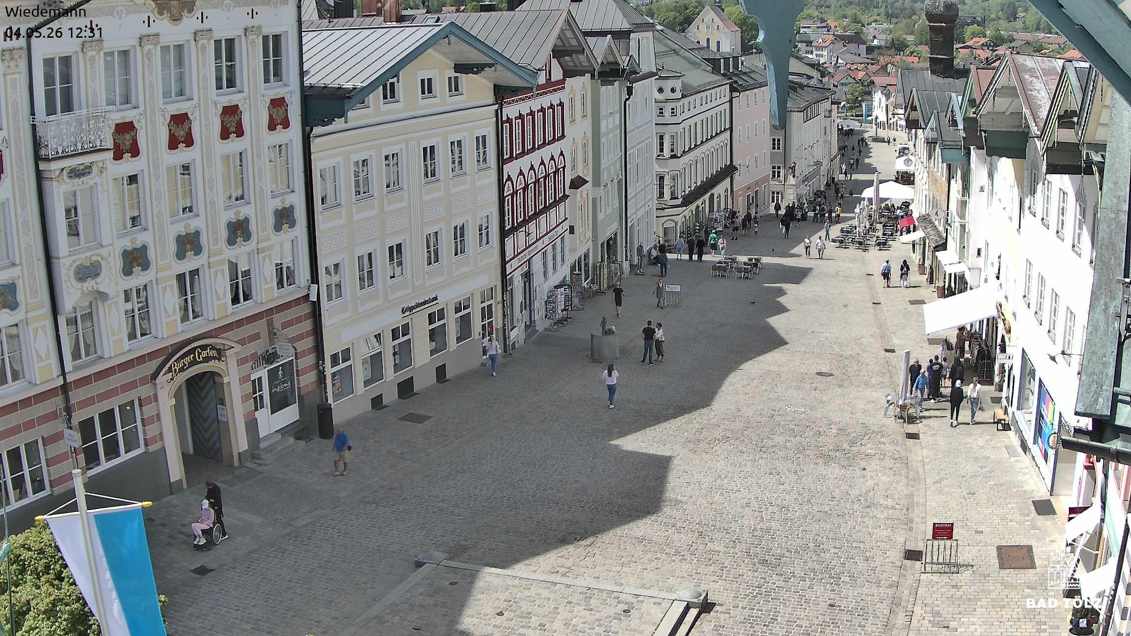 Archiv Foto Webcam Obere Marktstraße Bad Tölz
