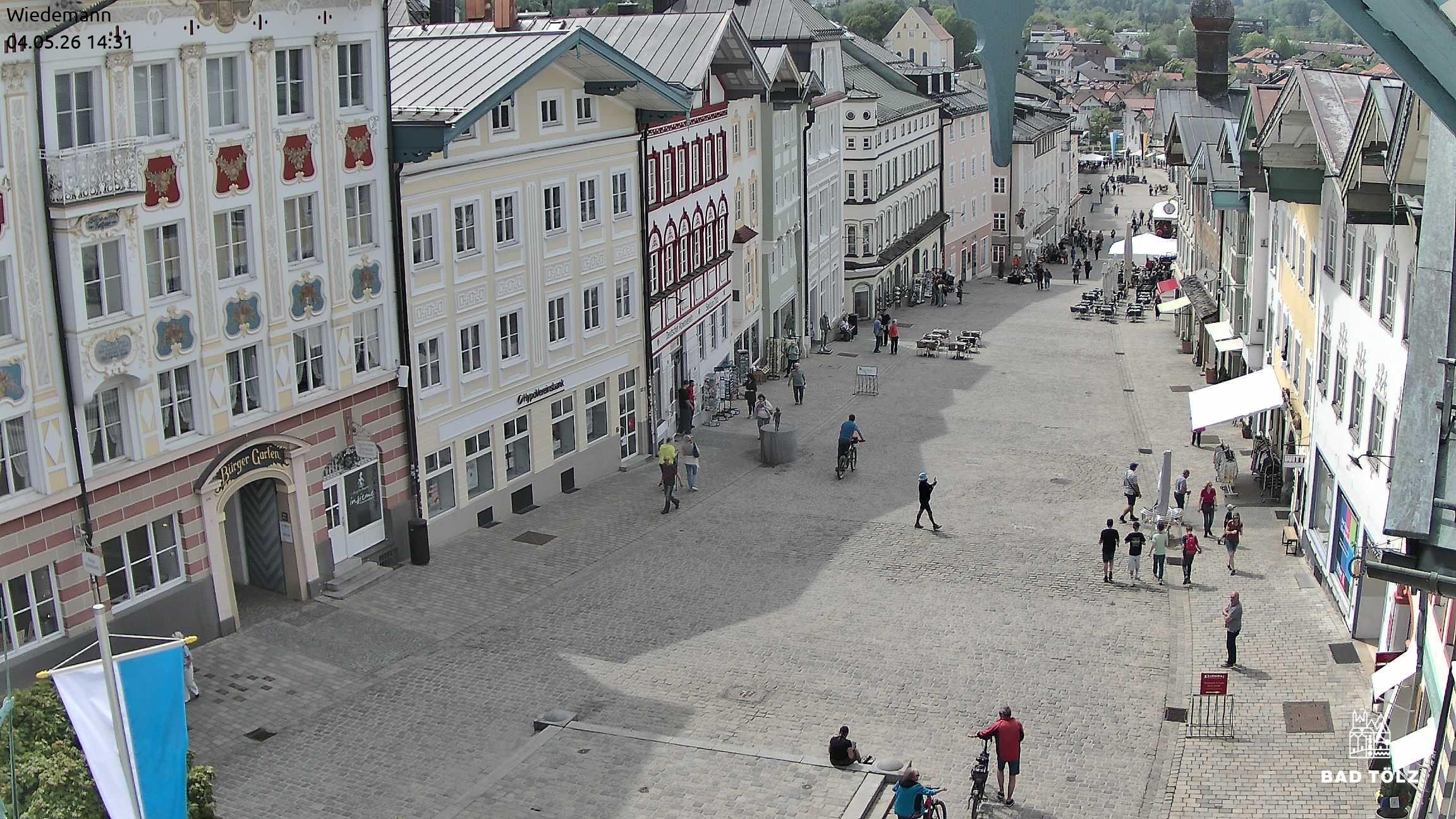 Archiv Foto Webcam Obere Marktstraße Bad Tölz