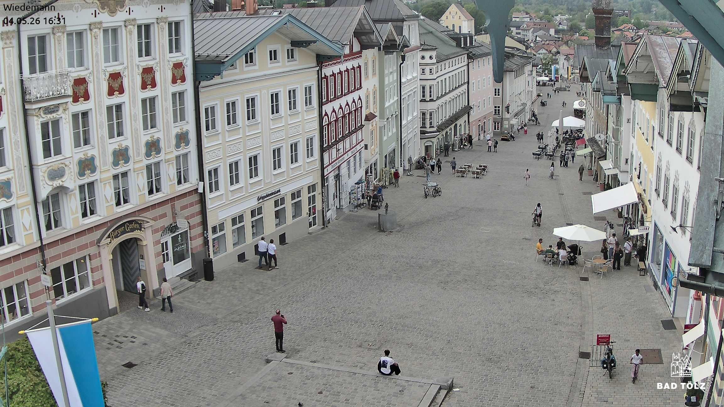Archiv Foto Webcam Obere Marktstraße Bad Tölz