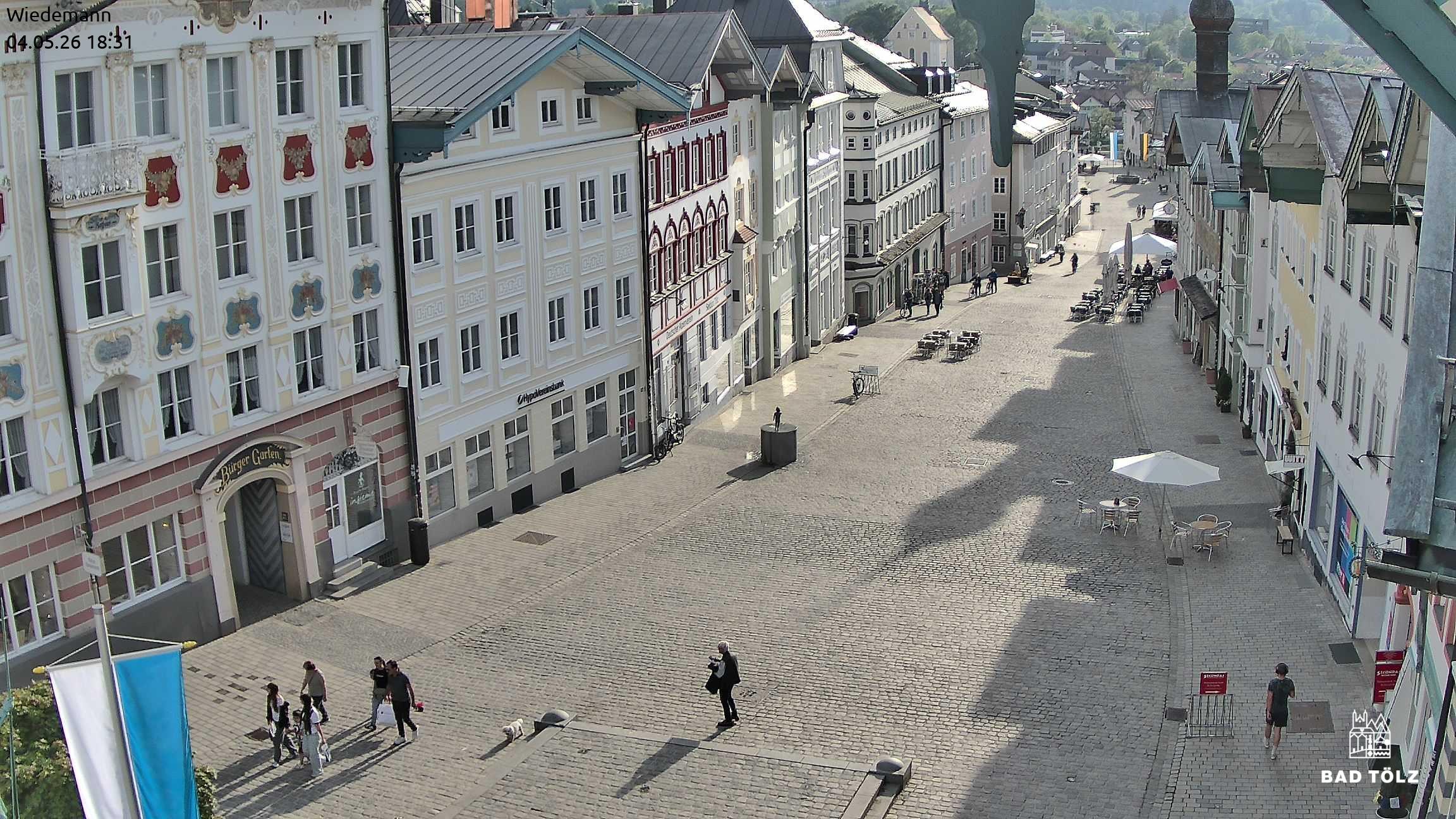 Archiv Foto Webcam Obere Marktstraße Bad Tölz