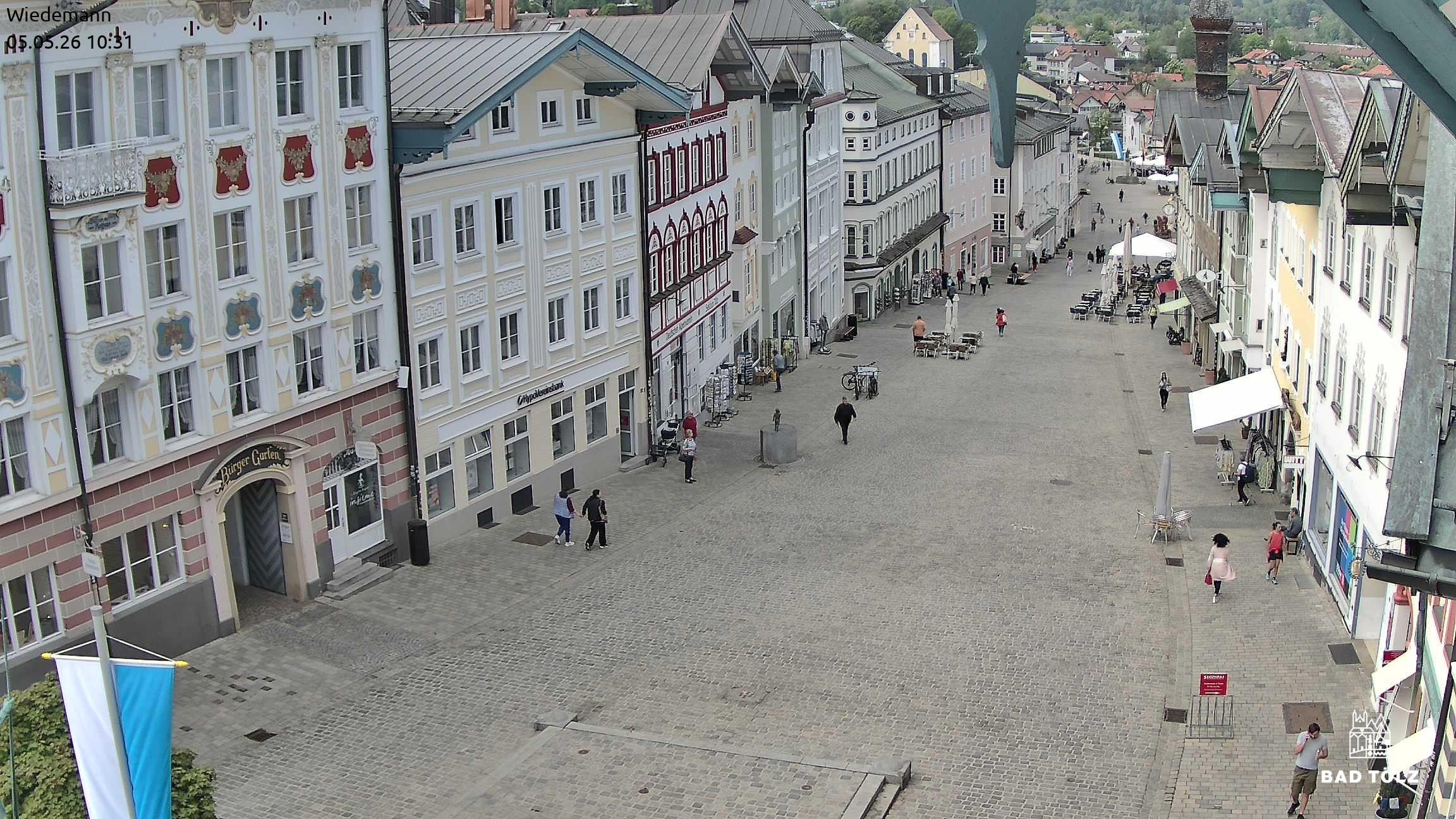 Archiv Foto Webcam Obere Marktstraße Bad Tölz