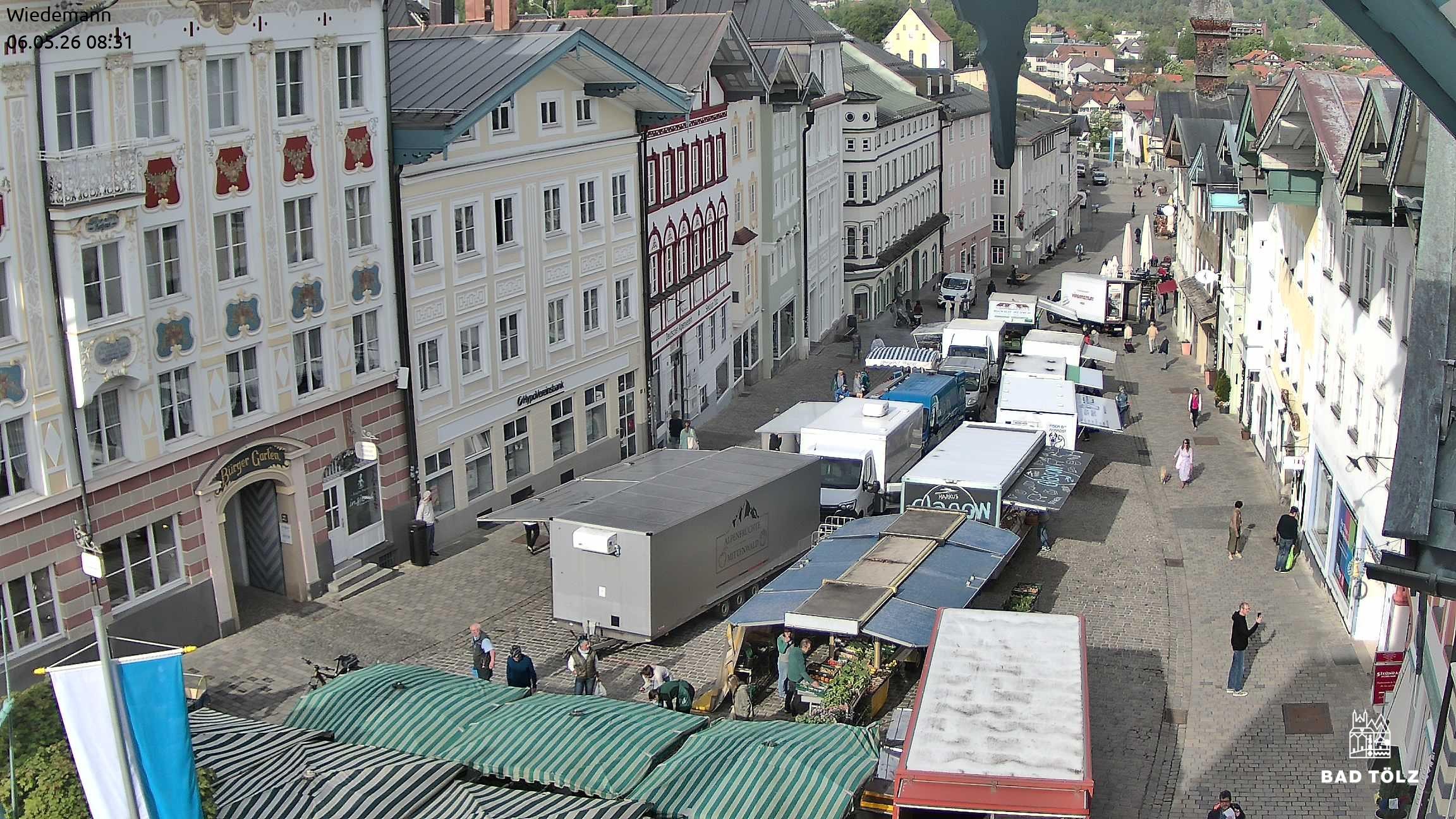 Archiv Foto Webcam Obere Marktstraße Bad Tölz