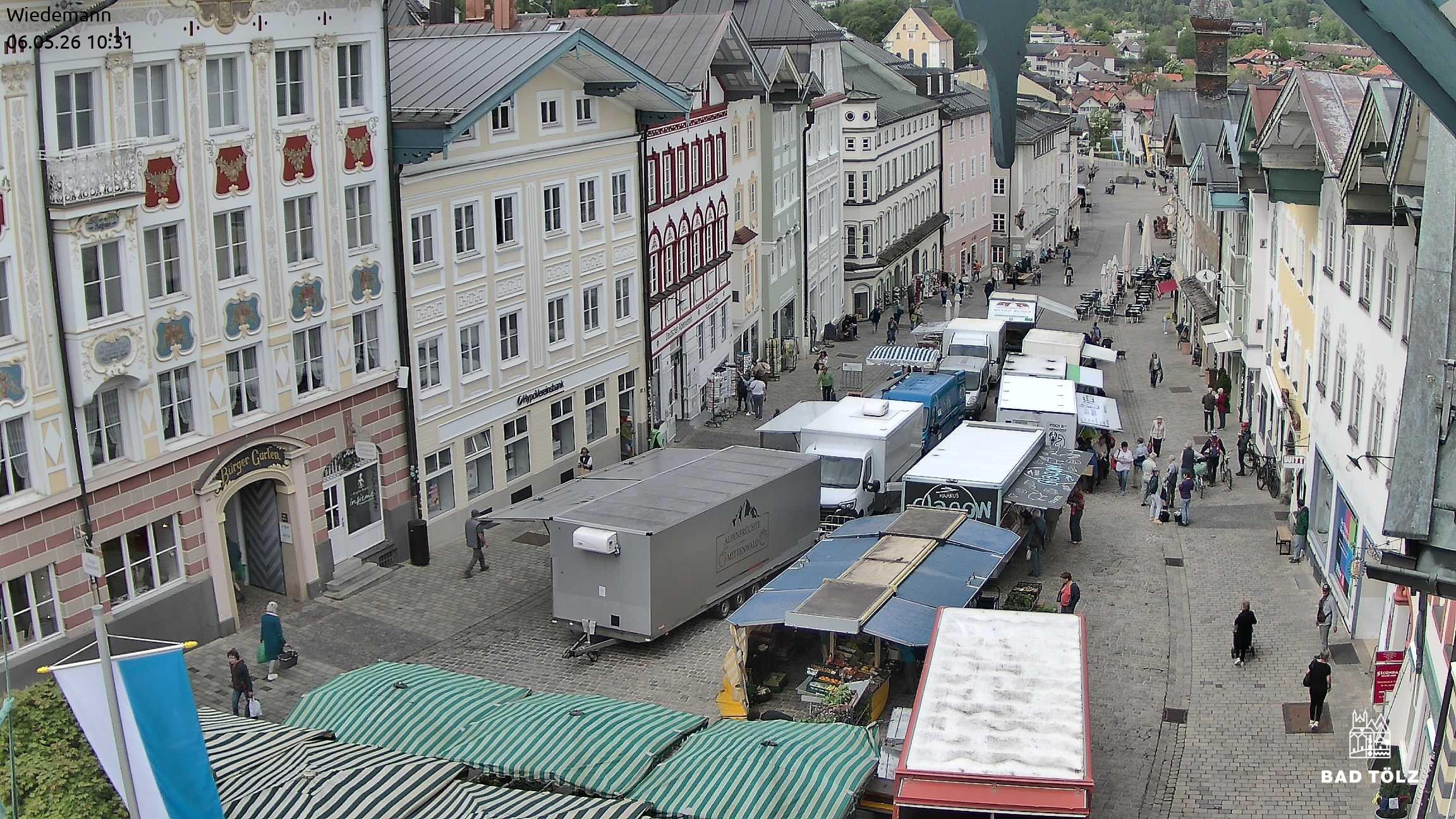 Archiv Foto Webcam Obere Marktstraße Bad Tölz