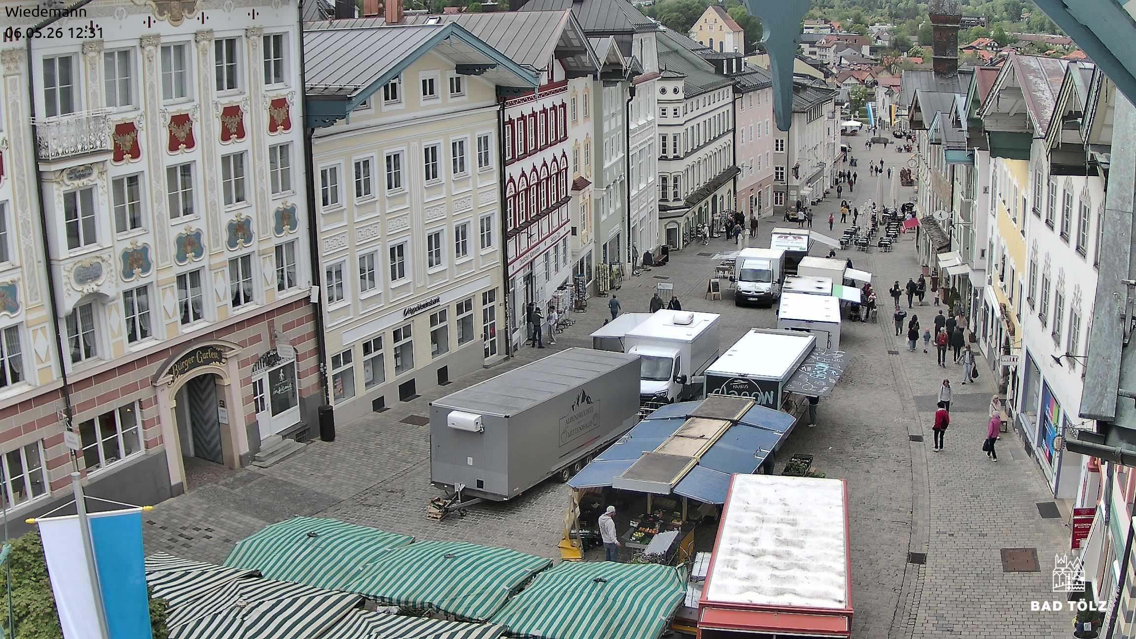 Archiv Foto Webcam Obere Marktstraße Bad Tölz