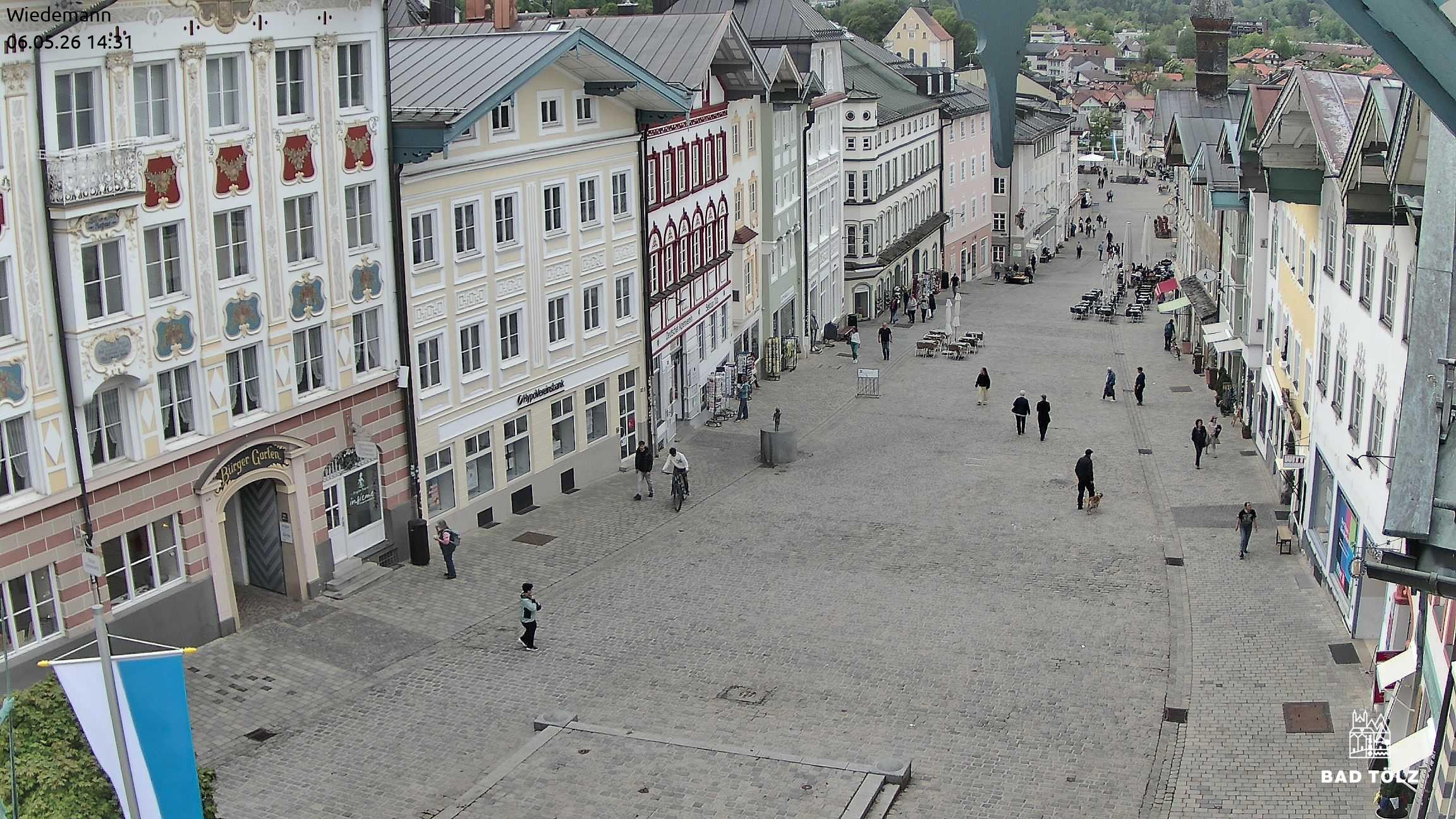 Archiv Foto Webcam Obere Marktstraße Bad Tölz