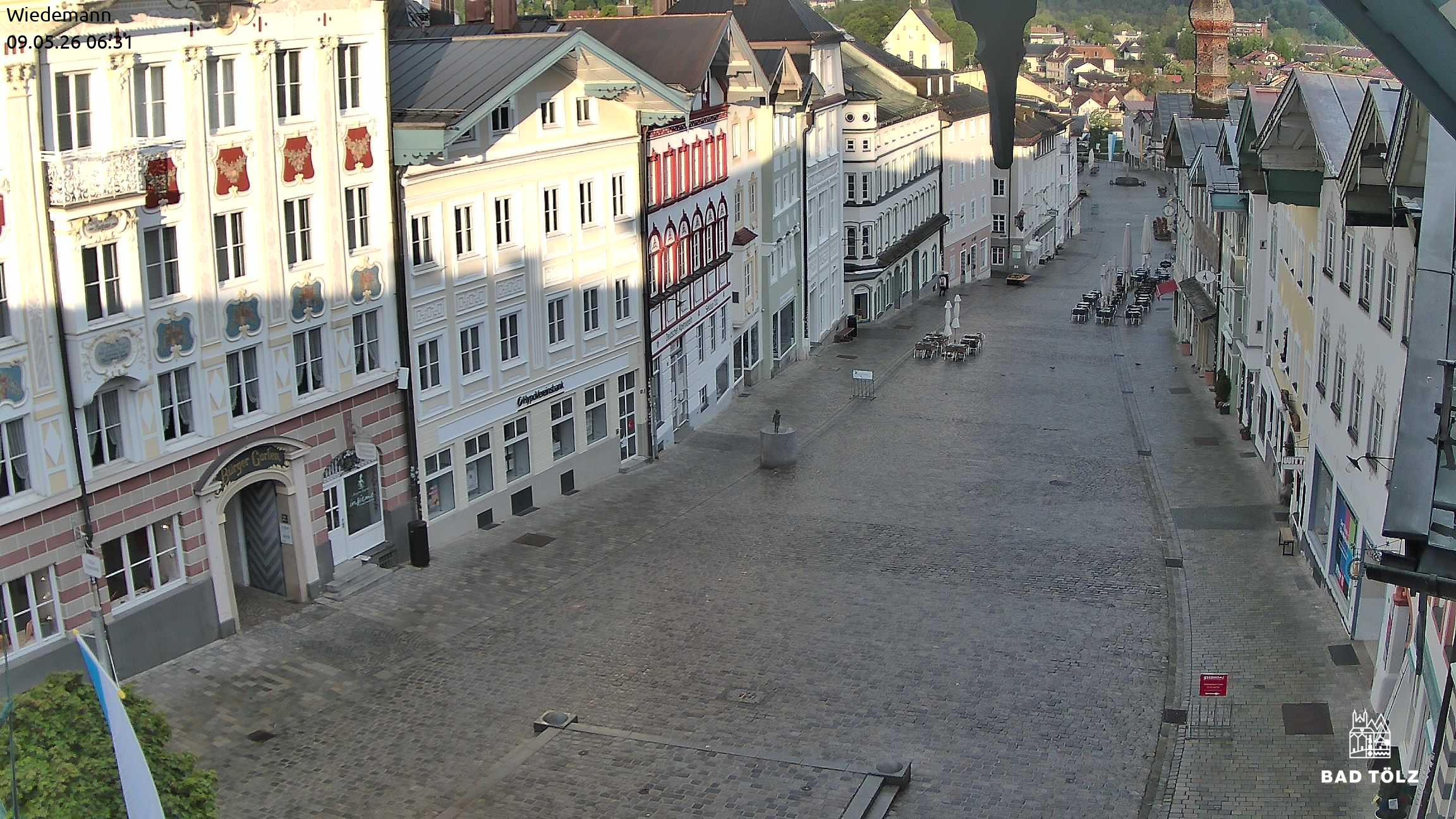 Archiv Foto Webcam Obere Marktstraße Bad Tölz