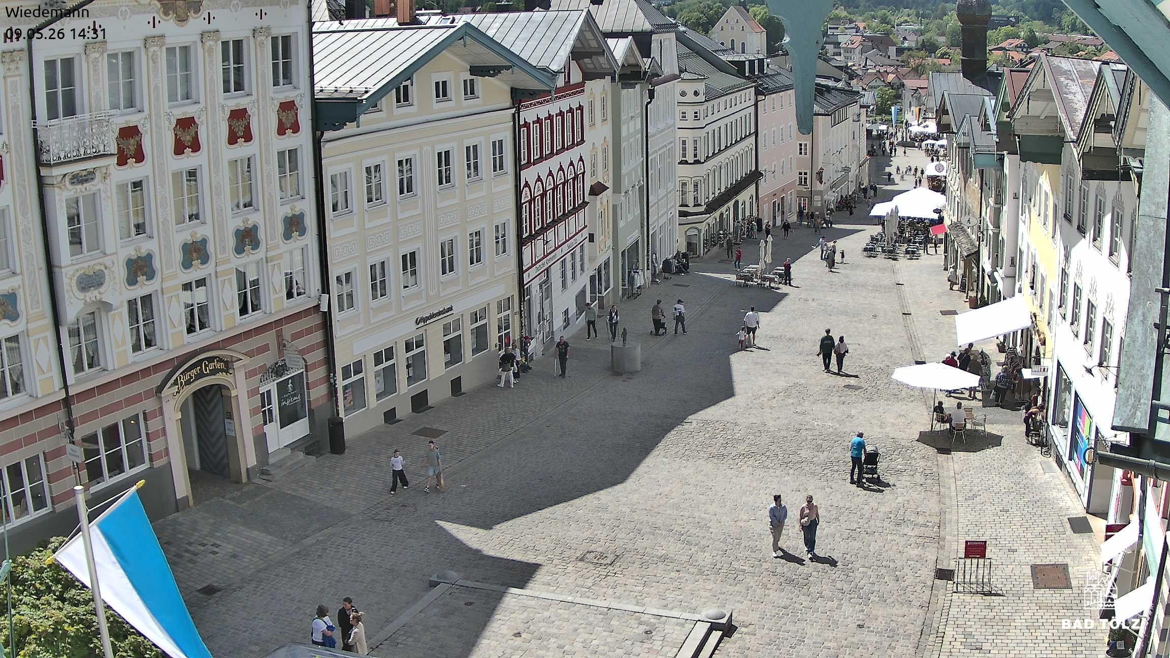 Archiv Foto Webcam Obere Marktstraße Bad Tölz