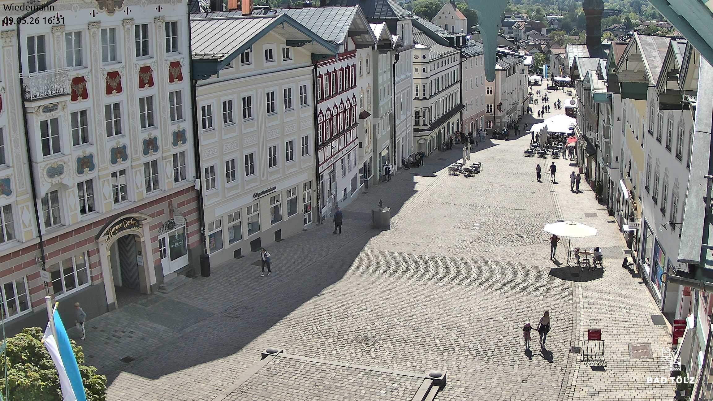Archiv Foto Webcam Obere Marktstraße Bad Tölz