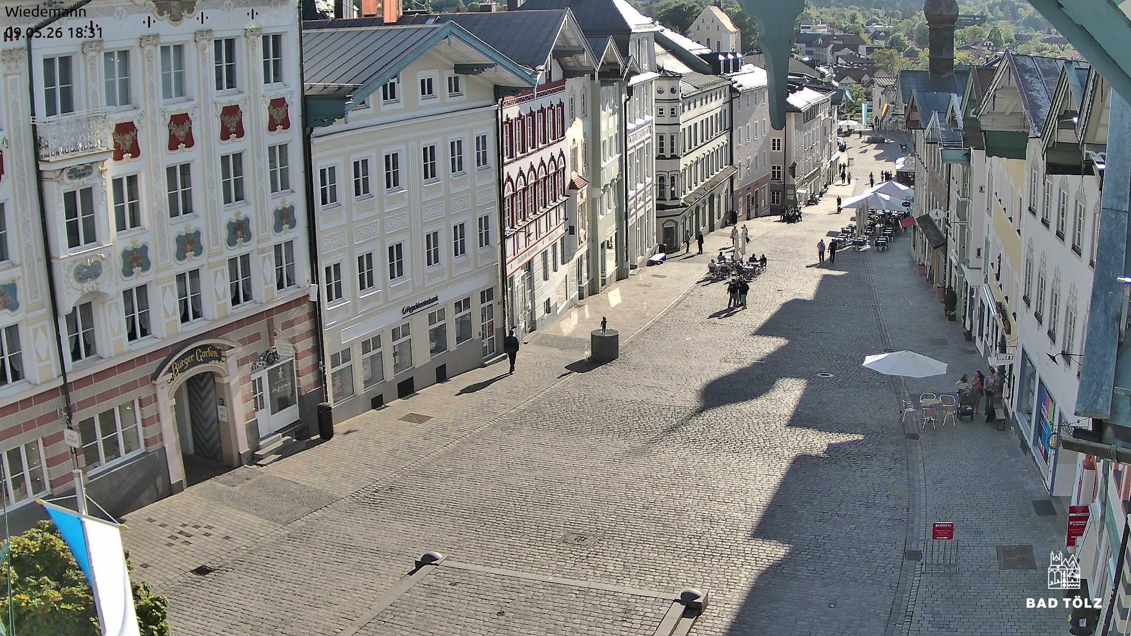 Archiv Foto Webcam Obere Marktstraße Bad Tölz