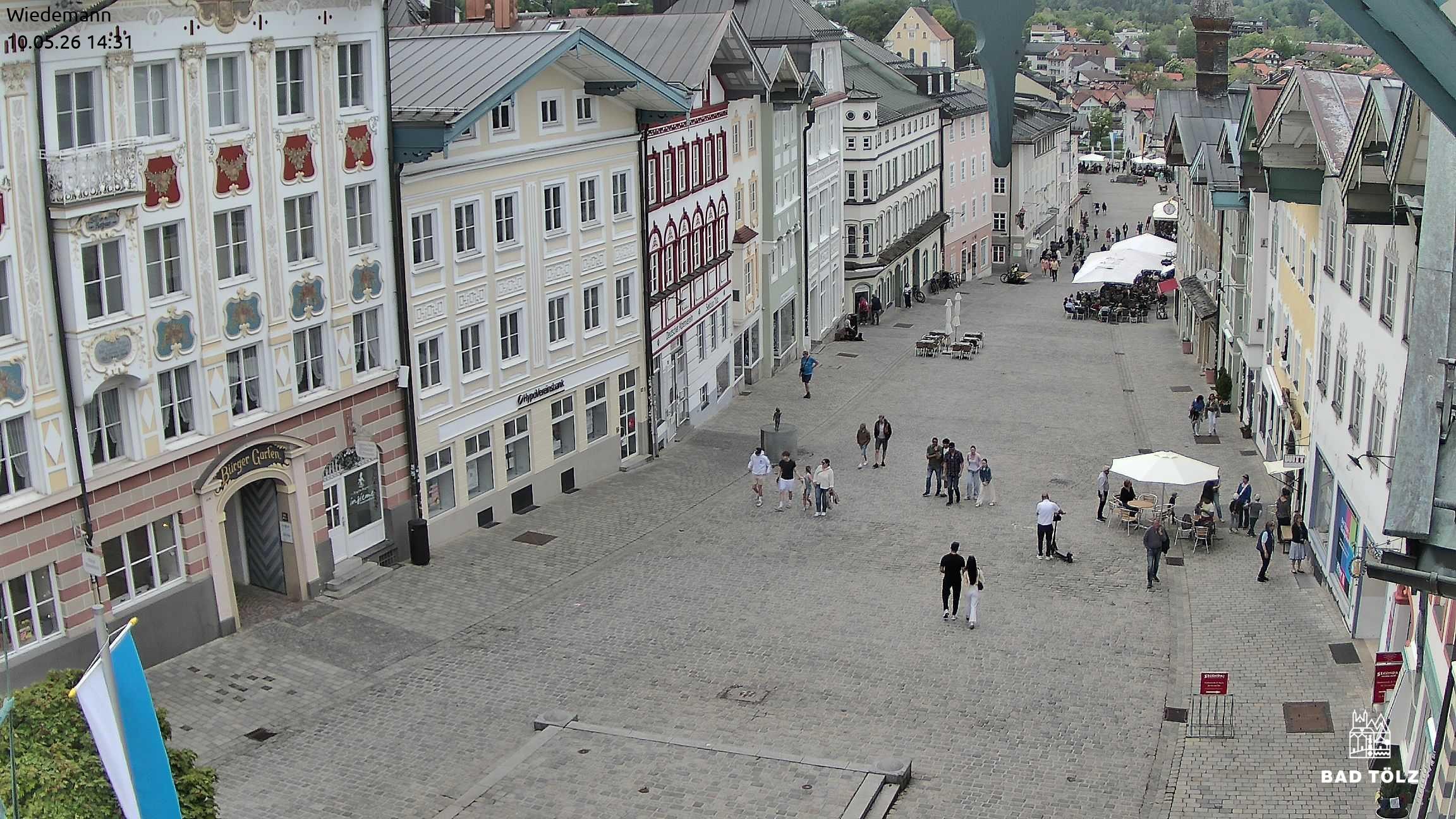 Archiv Foto Webcam Obere Marktstraße Bad Tölz