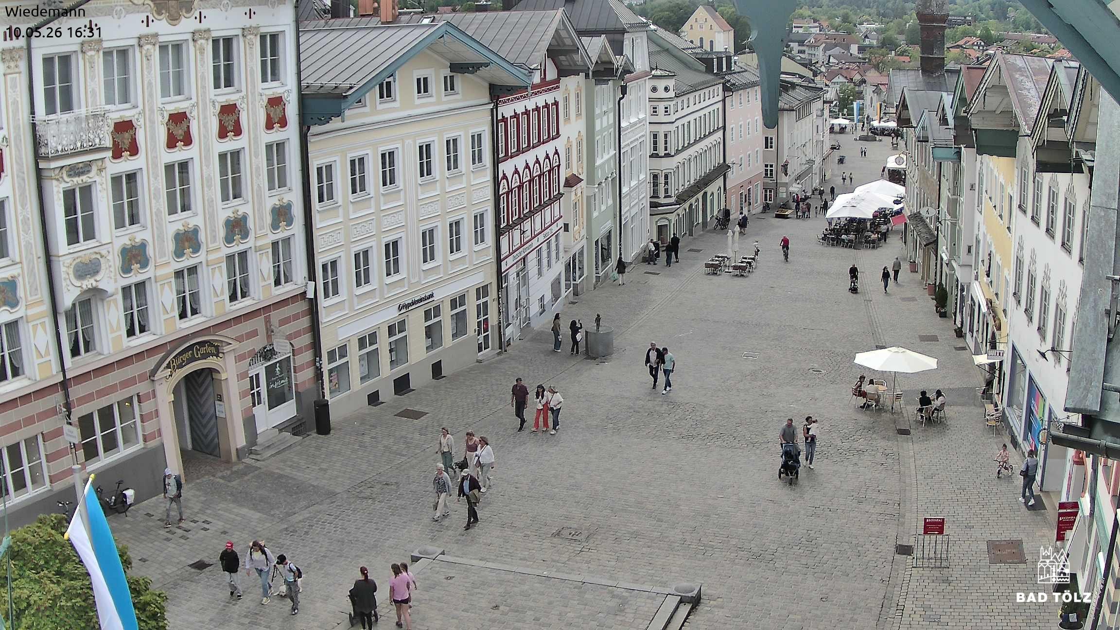 Archiv Foto Webcam Obere Marktstraße Bad Tölz