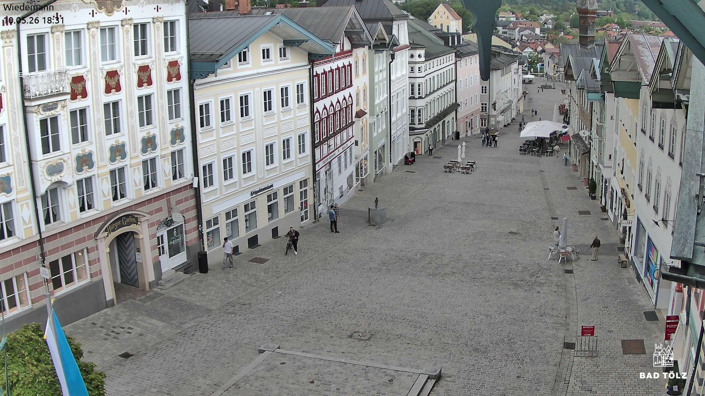 Archiv Foto Webcam Obere Marktstraße Bad Tölz
