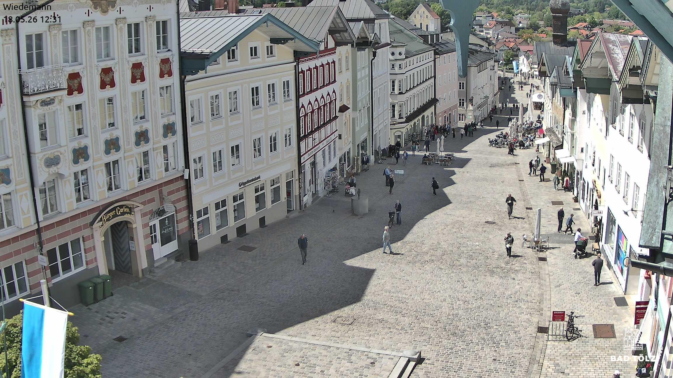 Archiv Foto Webcam Obere Marktstraße Bad Tölz