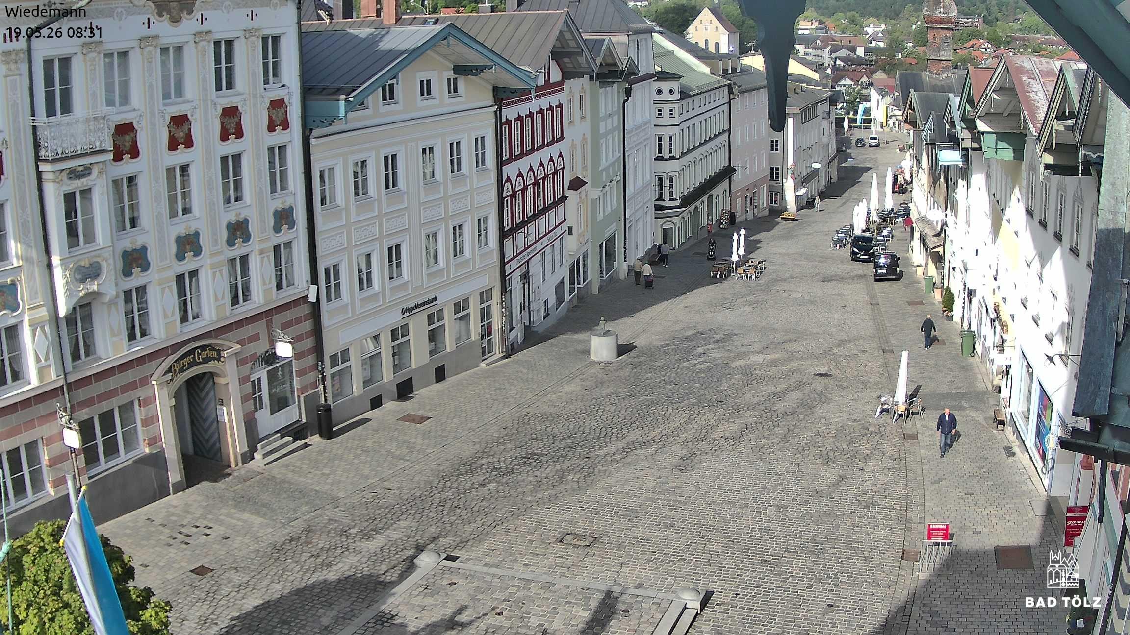 Archiv Foto Webcam Obere Marktstraße Bad Tölz