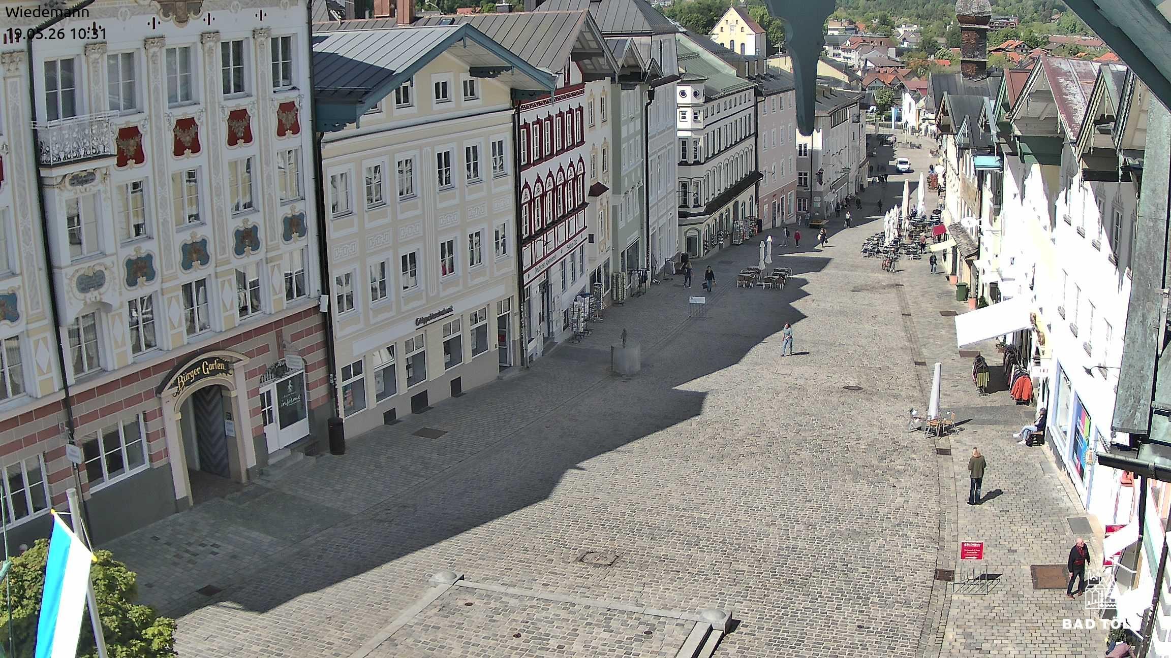 Archiv Foto Webcam Obere Marktstraße Bad Tölz
