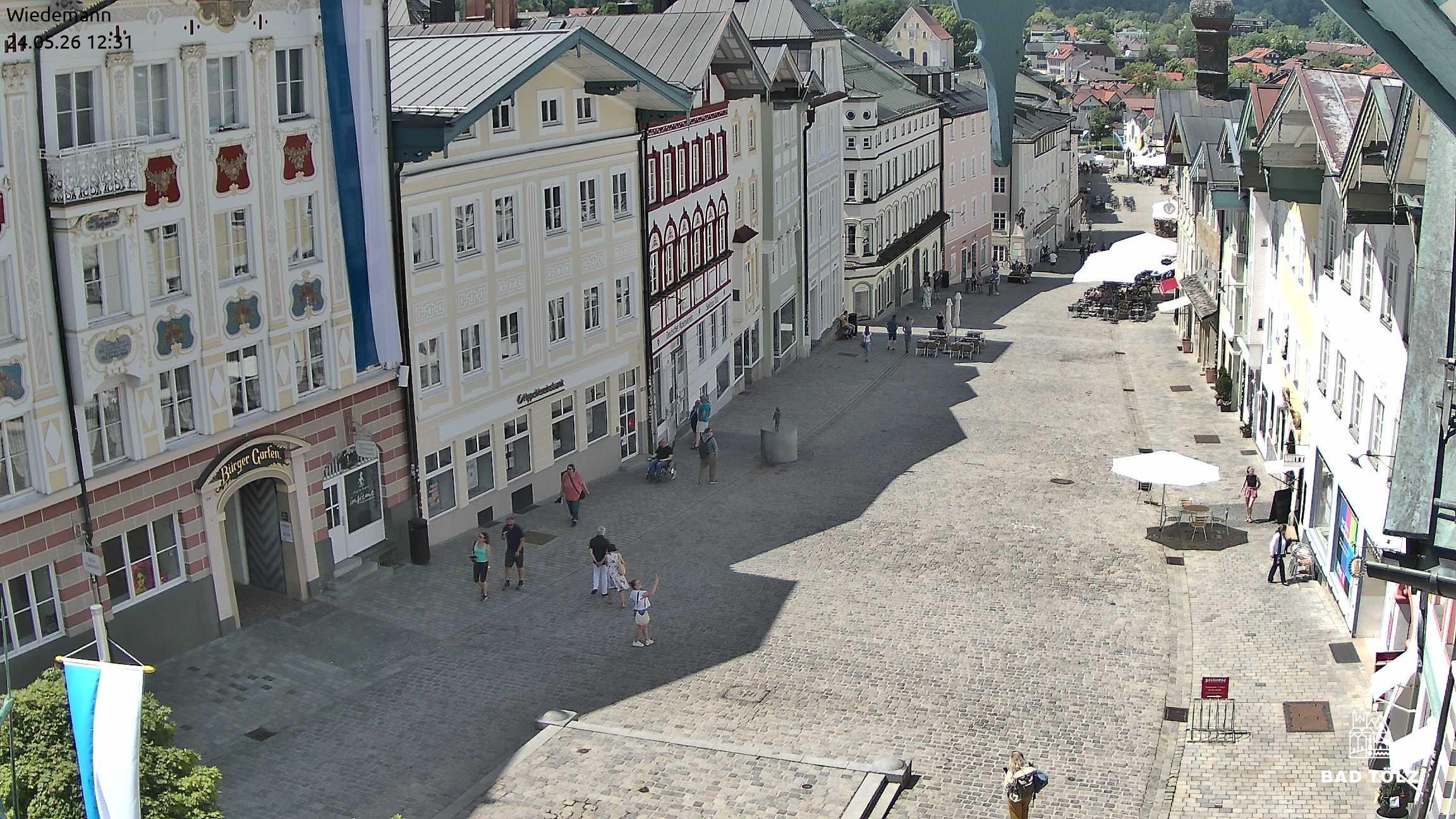 Archiv Foto Webcam Obere Marktstraße Bad Tölz