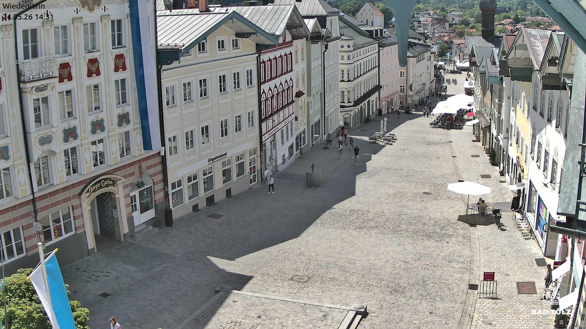 Archiv Foto Webcam Obere Marktstraße Bad Tölz