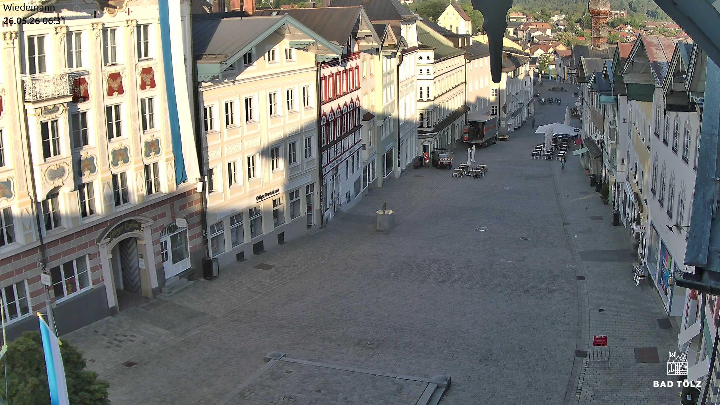 Archiv Foto Webcam Obere Marktstraße Bad Tölz