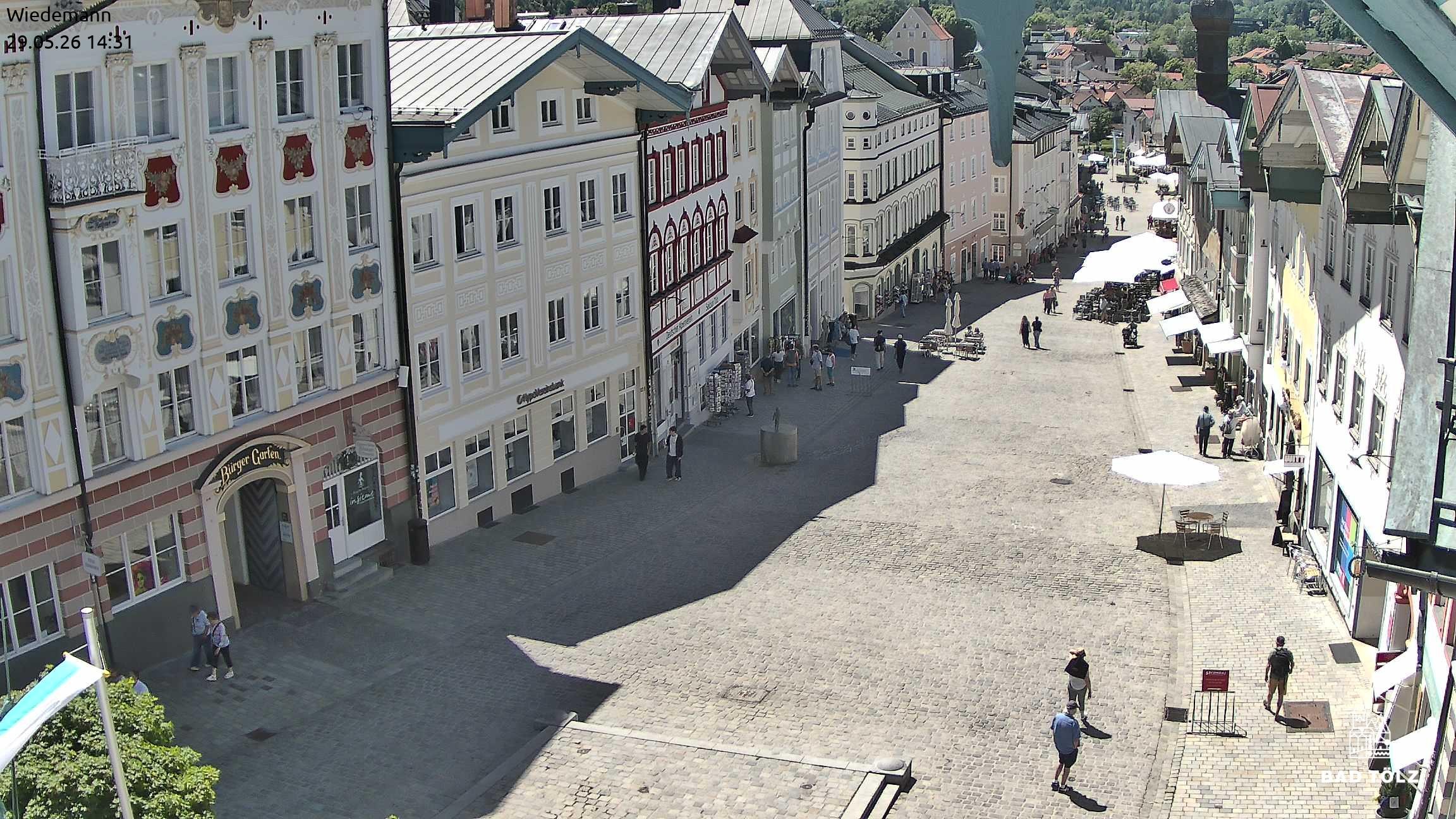 Archiv Foto Webcam Obere Marktstraße Bad Tölz