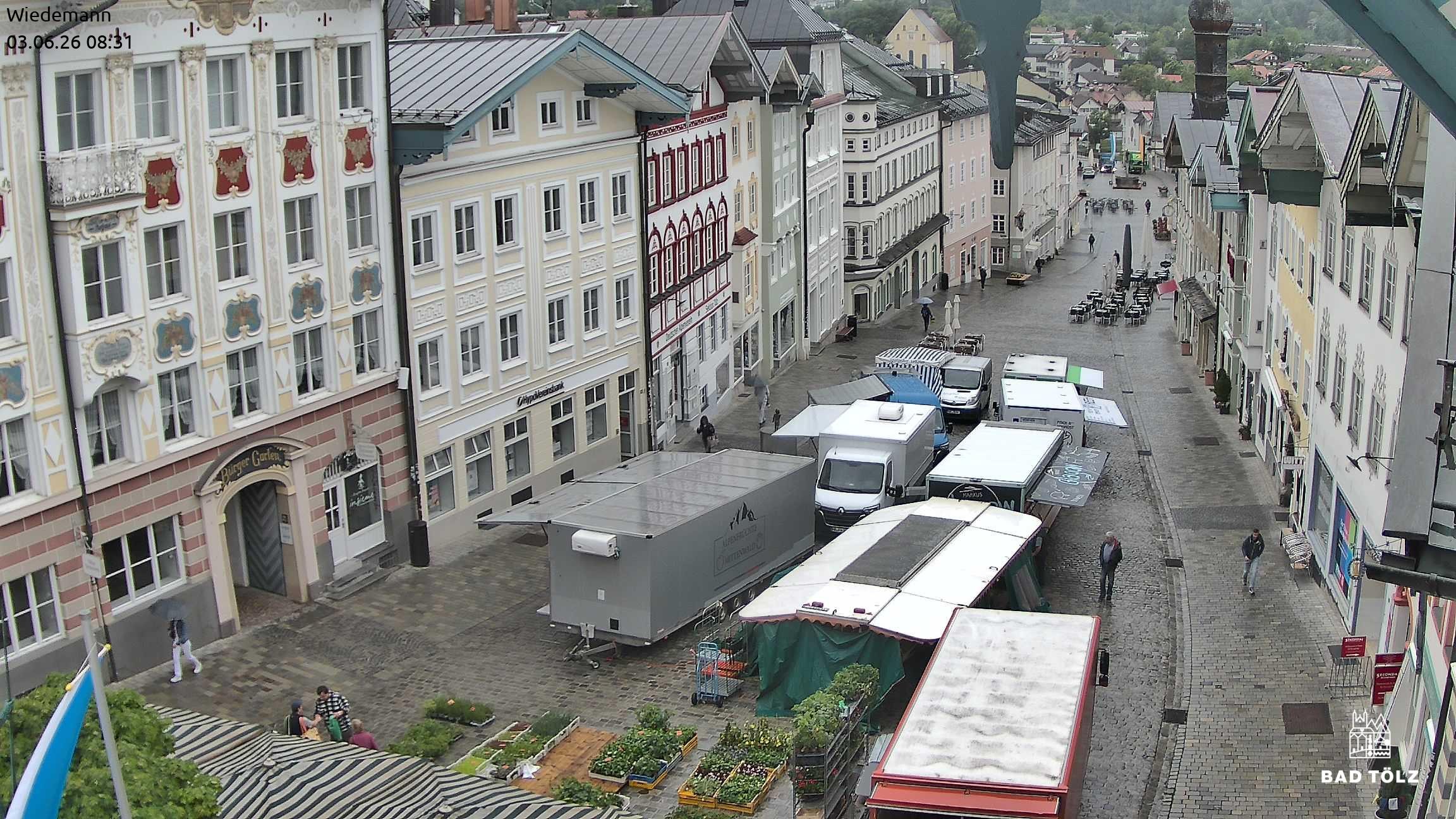 Archiv Foto Webcam Obere Marktstraße Bad Tölz