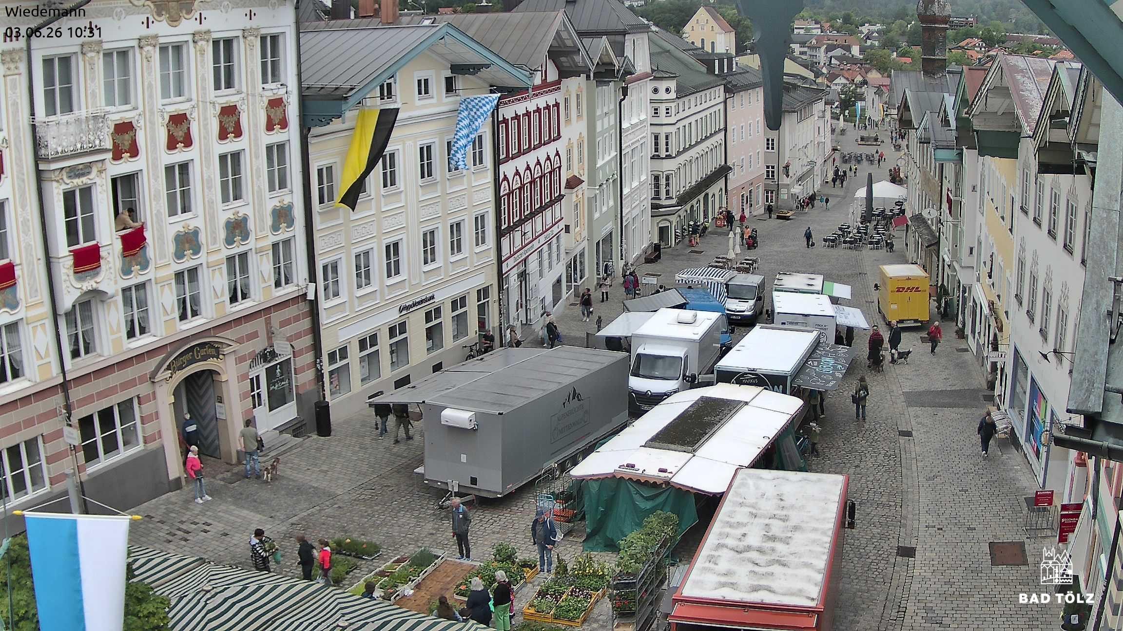 Archiv Foto Webcam Obere Marktstraße Bad Tölz