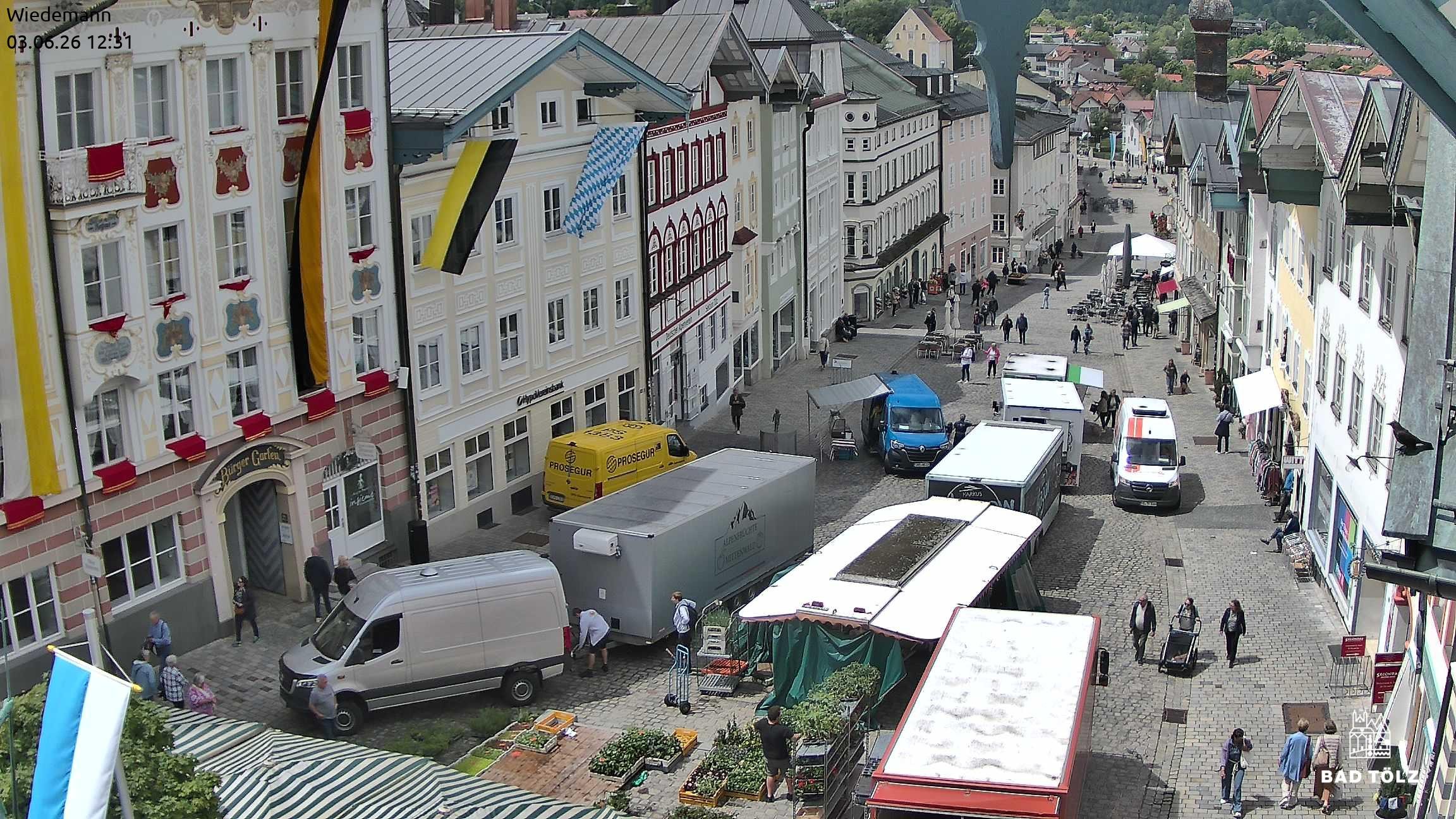Archiv Foto Webcam Obere Marktstraße Bad Tölz
