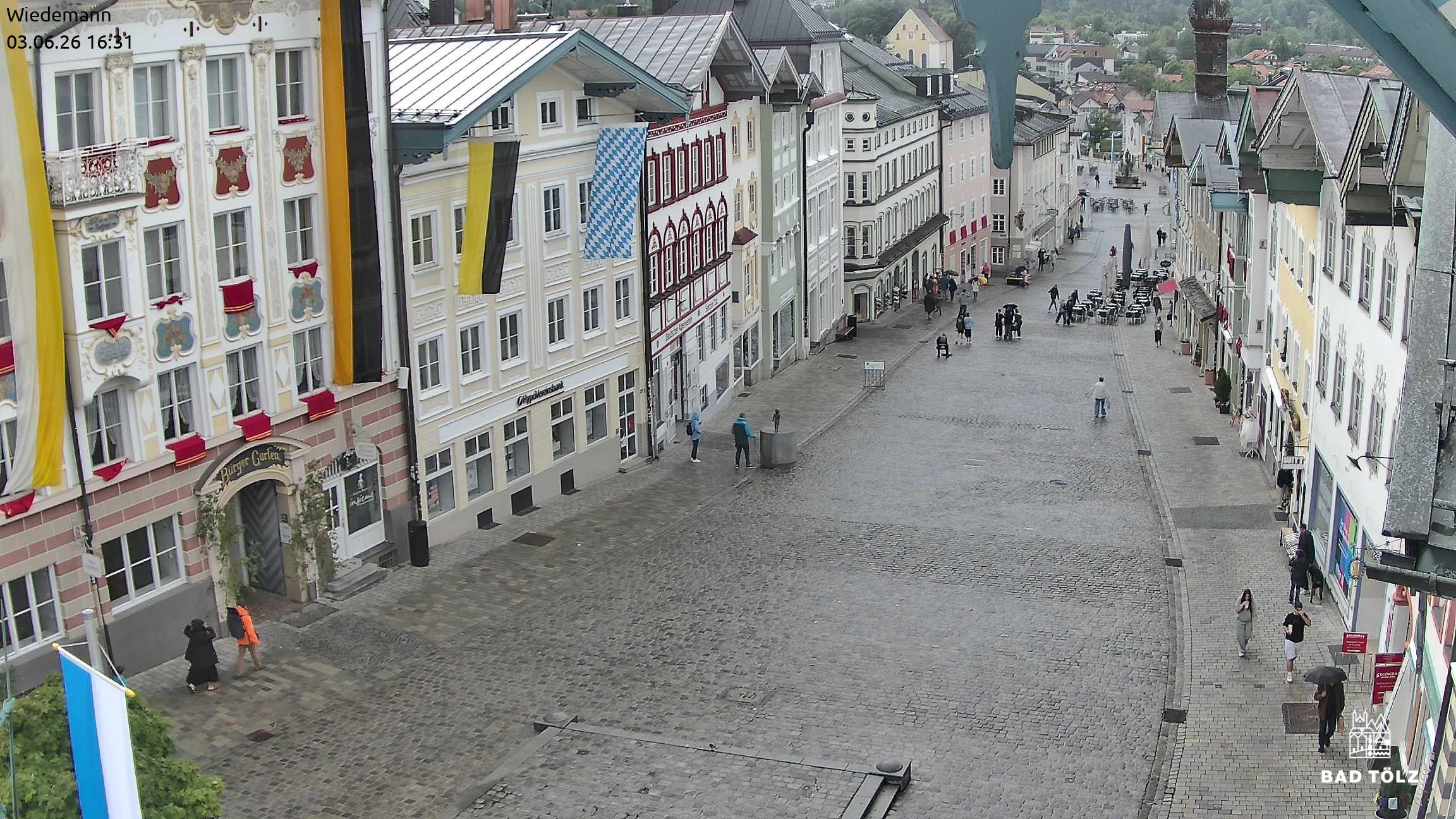 Archiv Foto Webcam Obere Marktstraße Bad Tölz