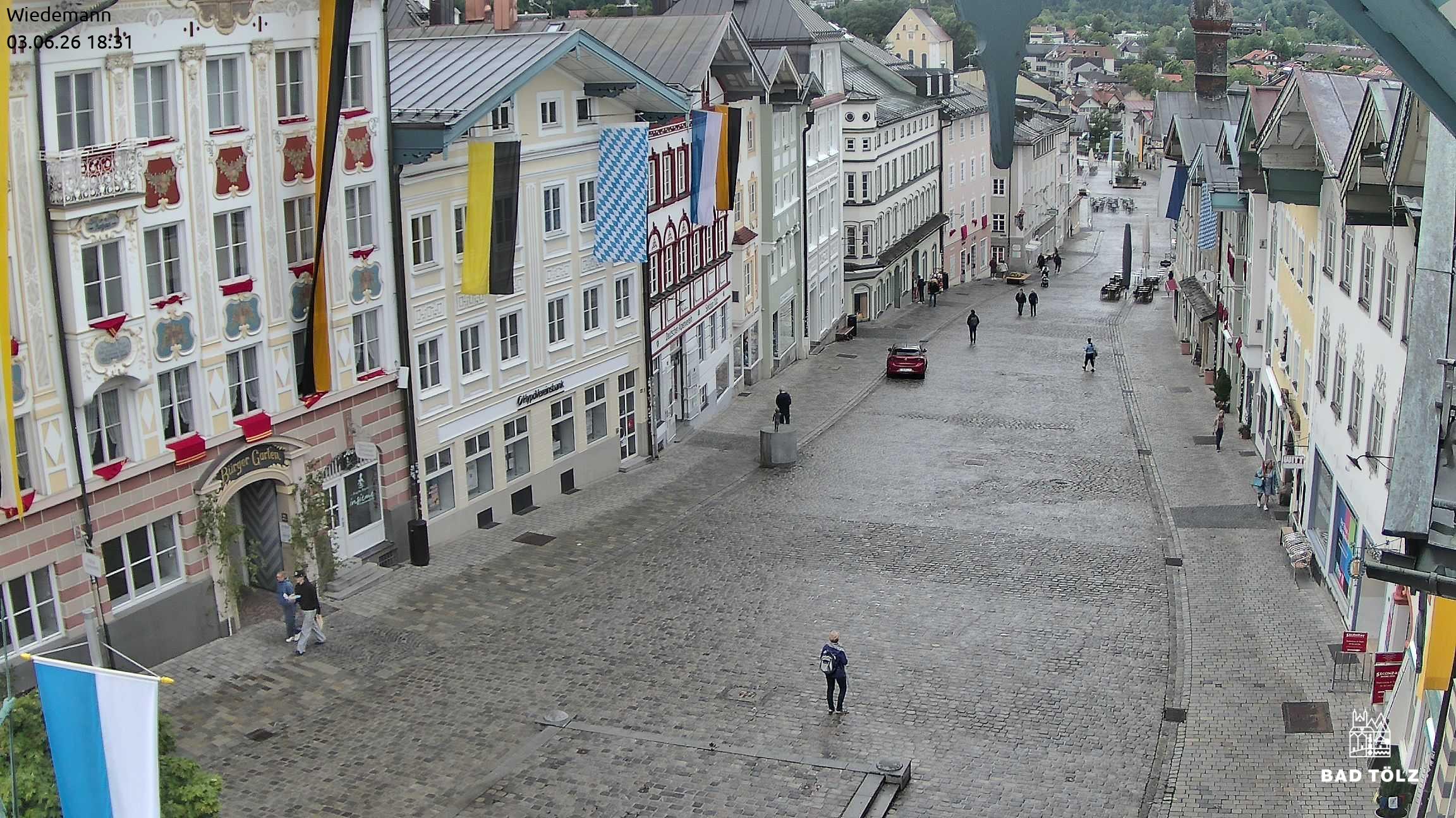 Archiv Foto Webcam Obere Marktstraße Bad Tölz