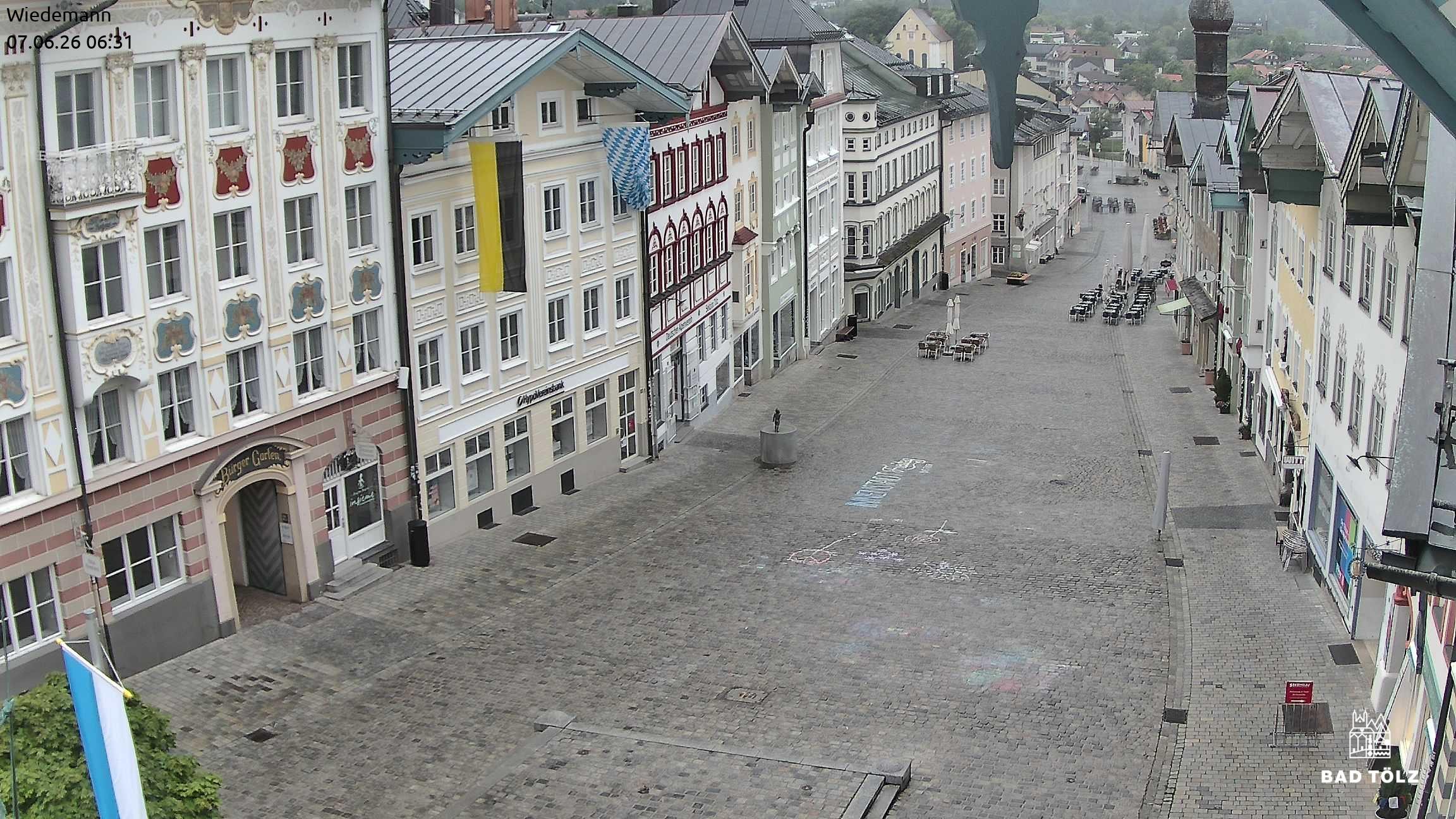 Archiv Foto Webcam Obere Marktstraße Bad Tölz