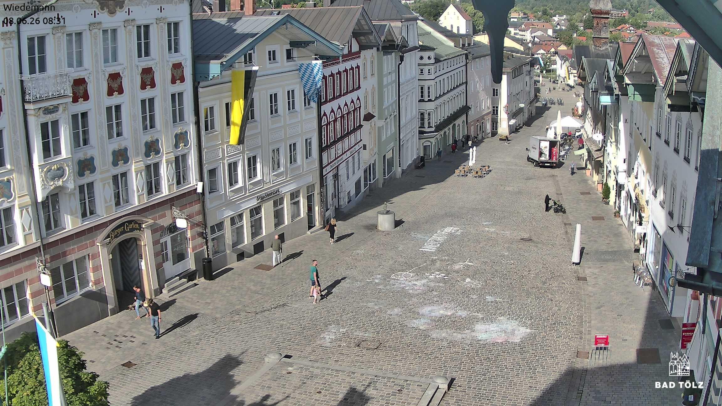 Archiv Foto Webcam Obere Marktstraße Bad Tölz
