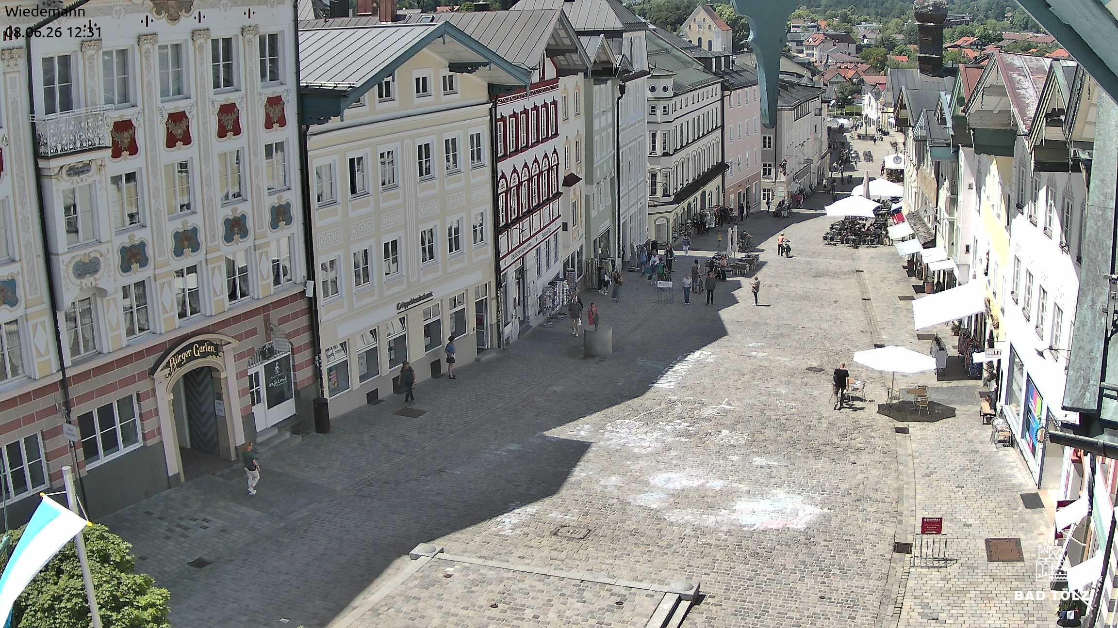 Archiv Foto Webcam Obere Marktstraße Bad Tölz