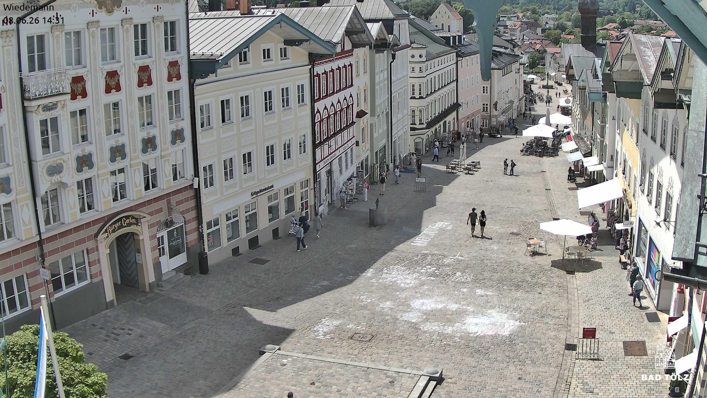 Archiv Foto Webcam Obere Marktstraße Bad Tölz