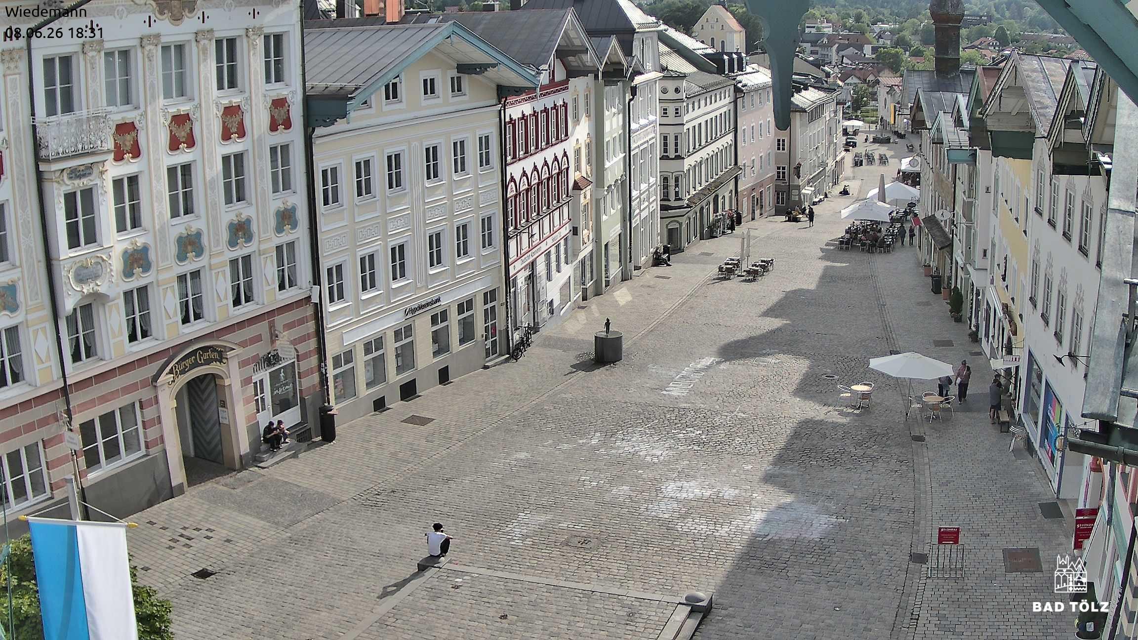 Archiv Foto Webcam Obere Marktstraße Bad Tölz
