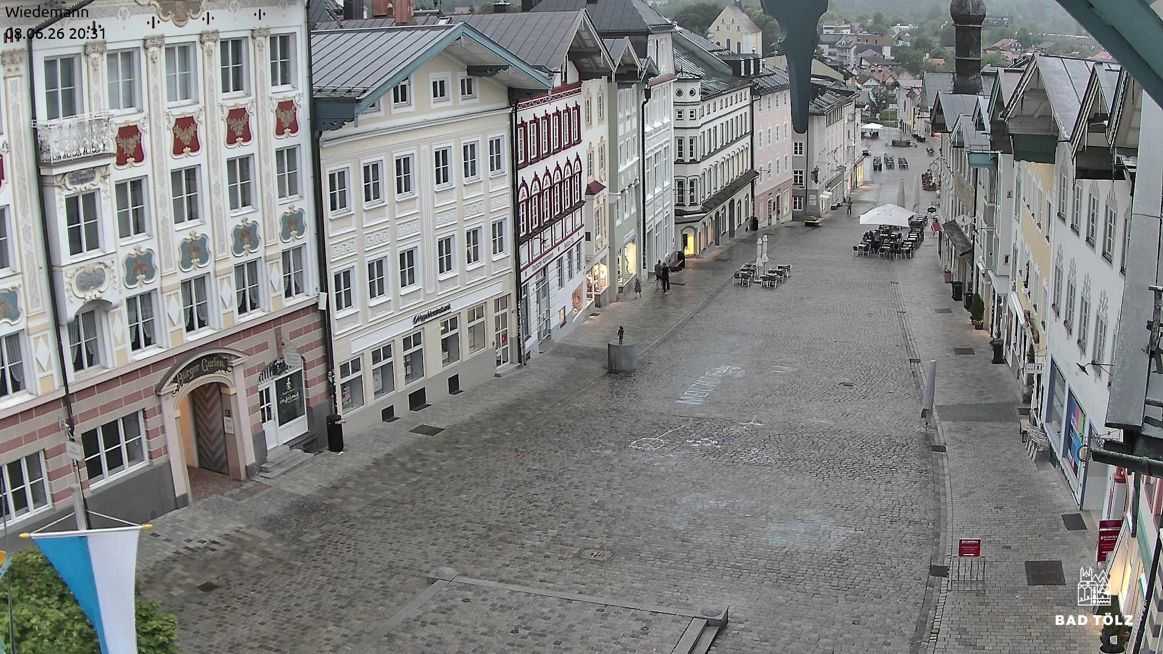 Archiv Foto Webcam Obere Marktstraße Bad Tölz