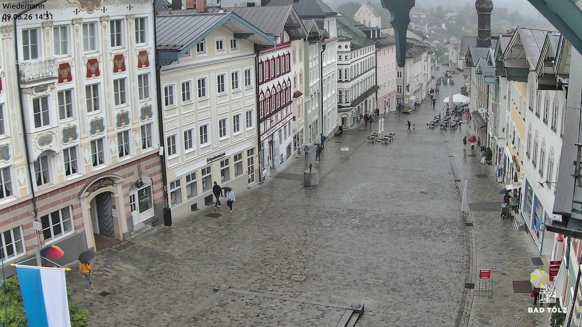 Archiv Foto Webcam Obere Marktstraße Bad Tölz