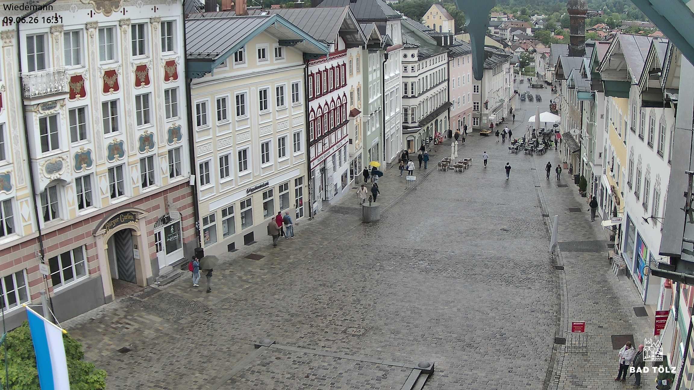 Archiv Foto Webcam Obere Marktstraße Bad Tölz