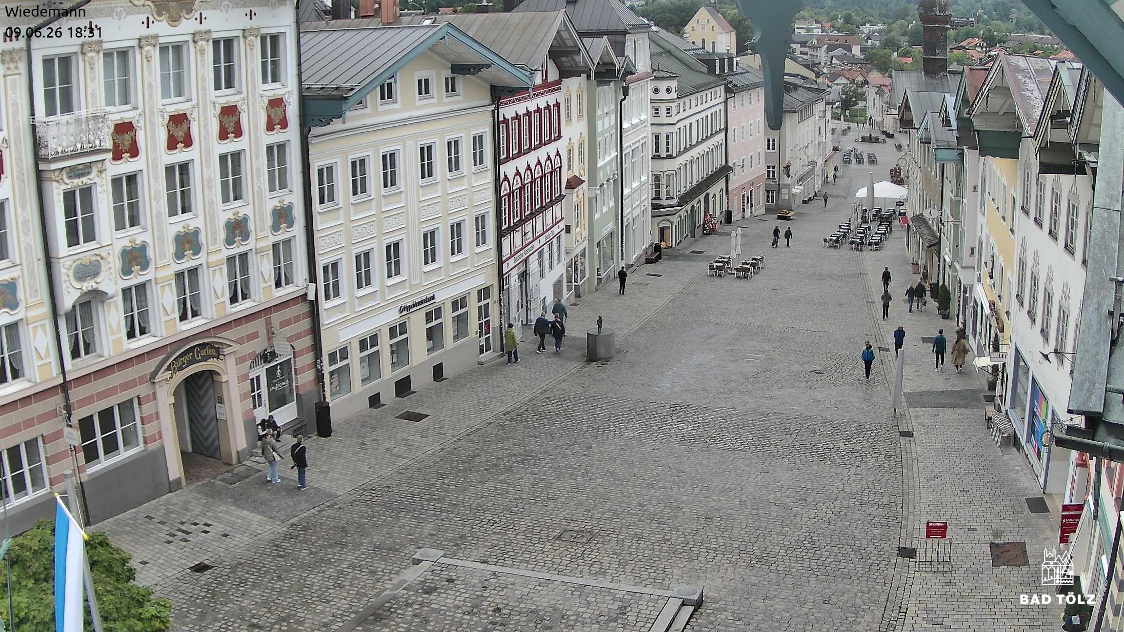 Archiv Foto Webcam Obere Marktstraße Bad Tölz