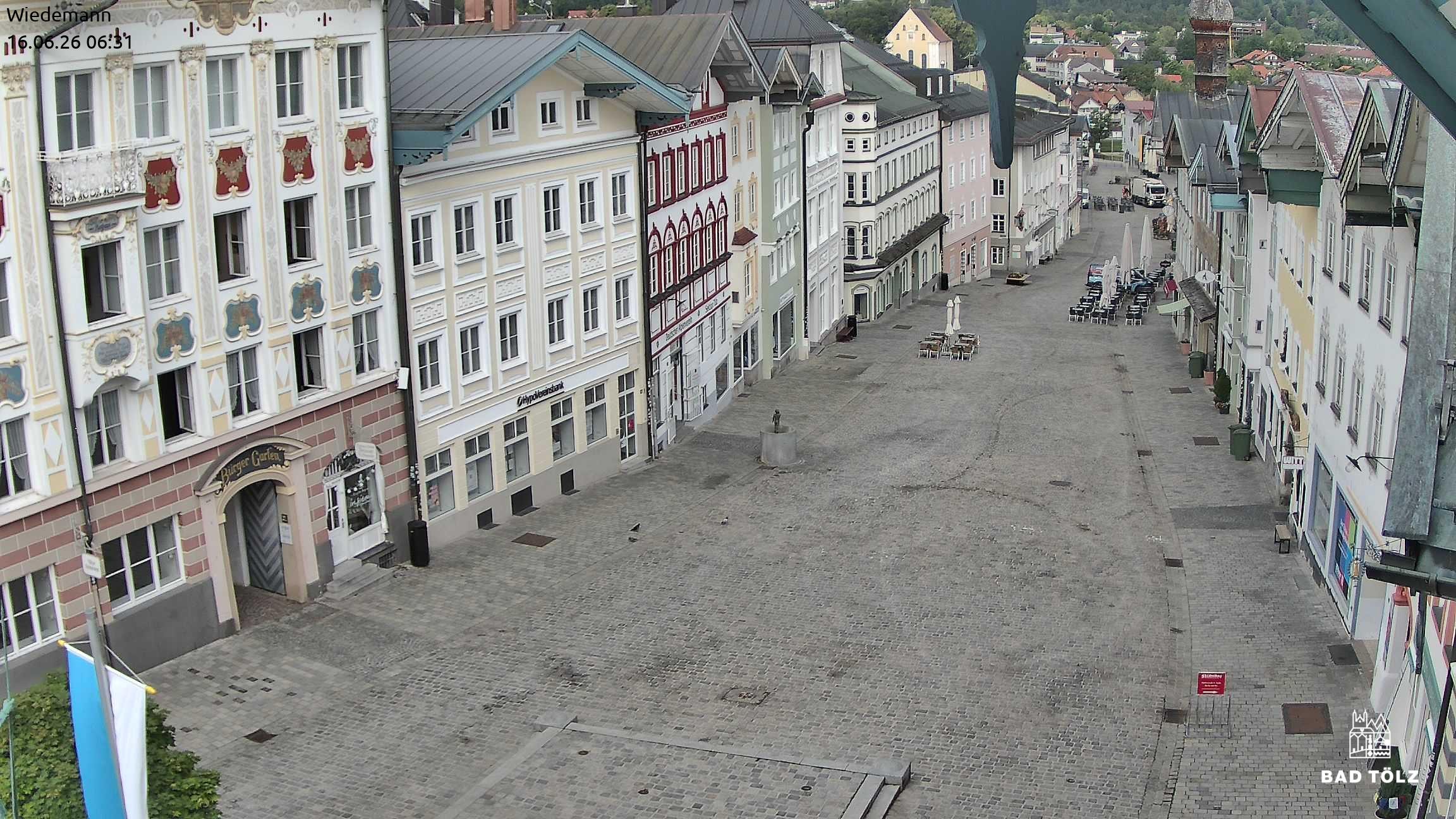 Archiv Foto Webcam Obere Marktstraße Bad Tölz