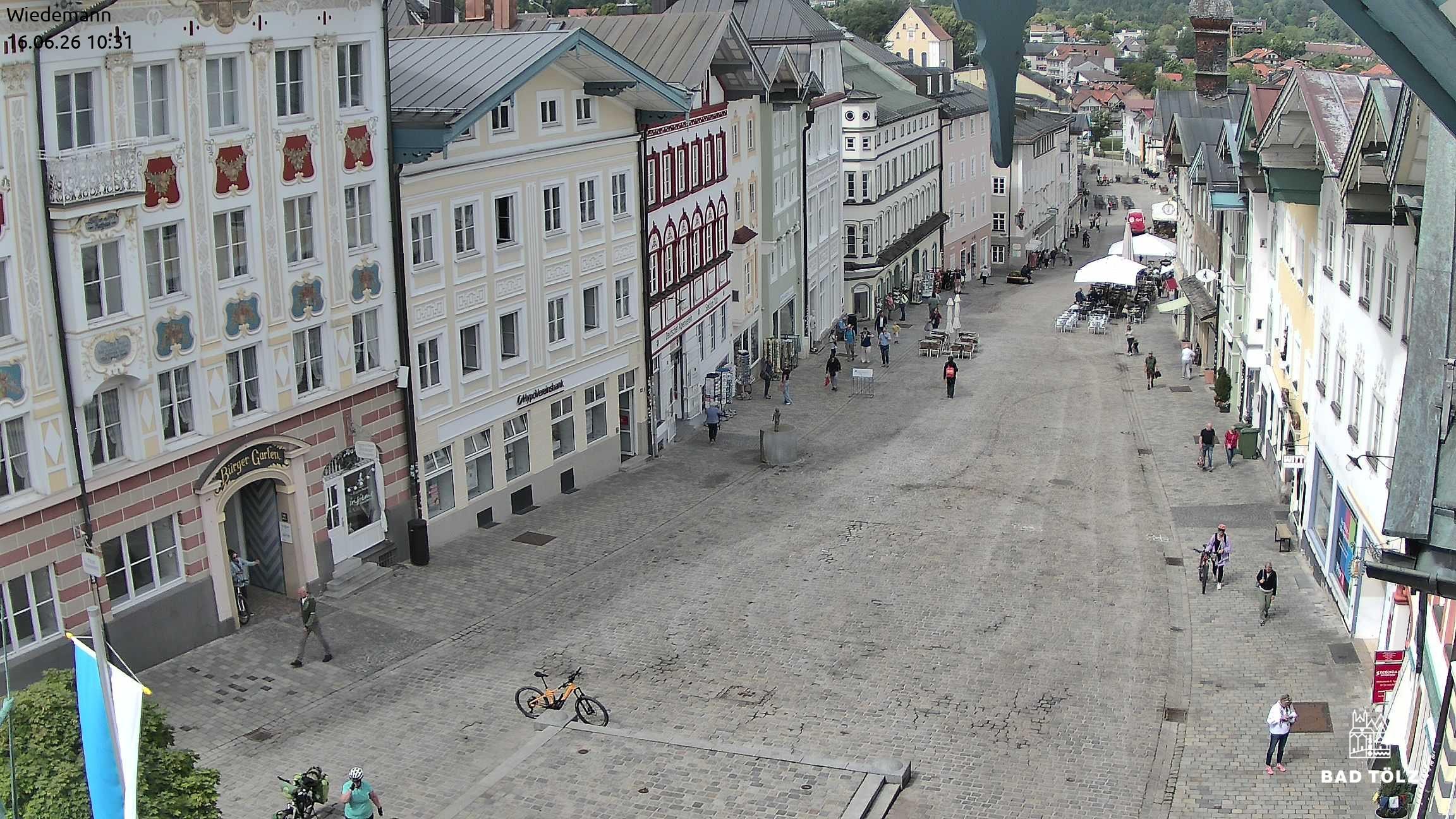 Archiv Foto Webcam Obere Marktstraße Bad Tölz