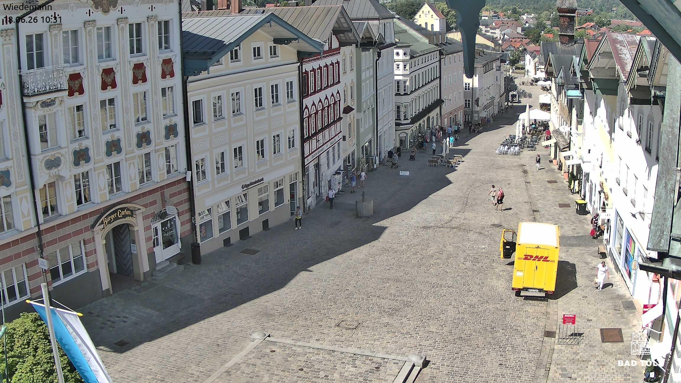 Archiv Foto Webcam Obere Marktstraße Bad Tölz