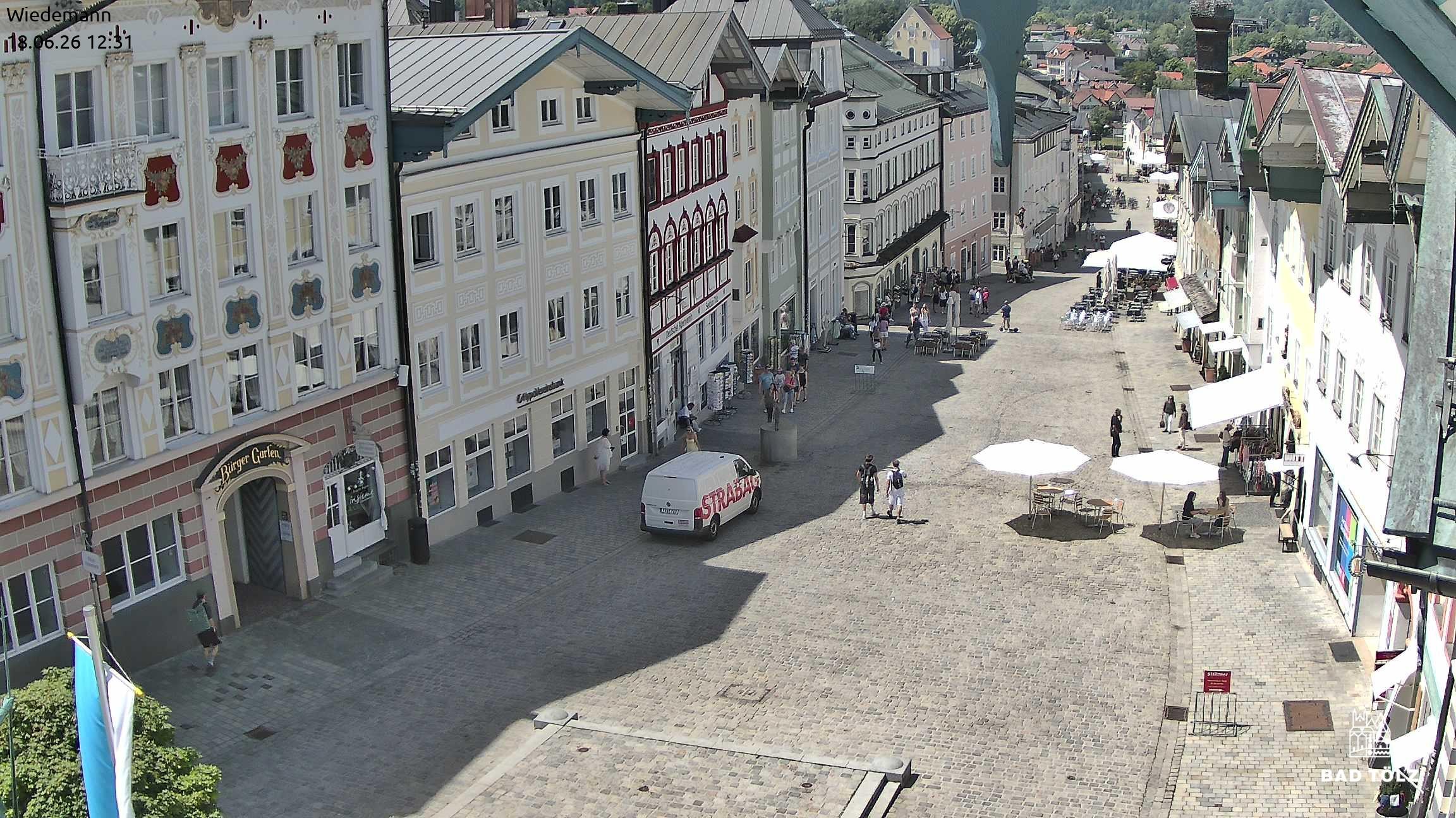 Archiv Foto Webcam Obere Marktstraße Bad Tölz