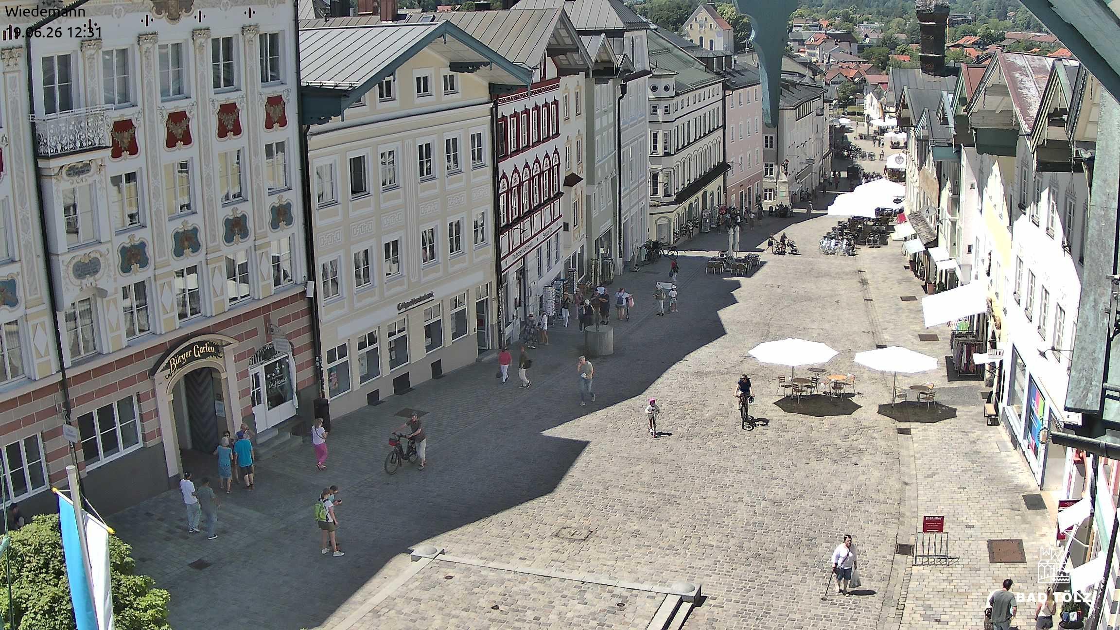 Archiv Foto Webcam Obere Marktstraße Bad Tölz