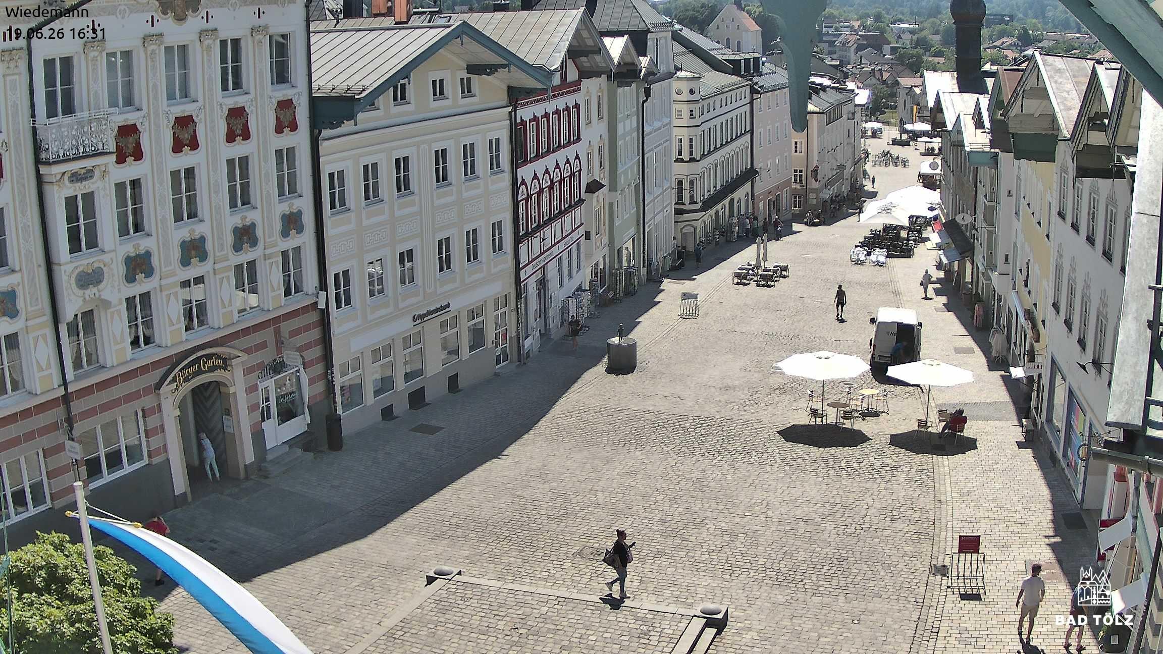 Archiv Foto Webcam Obere Marktstraße Bad Tölz